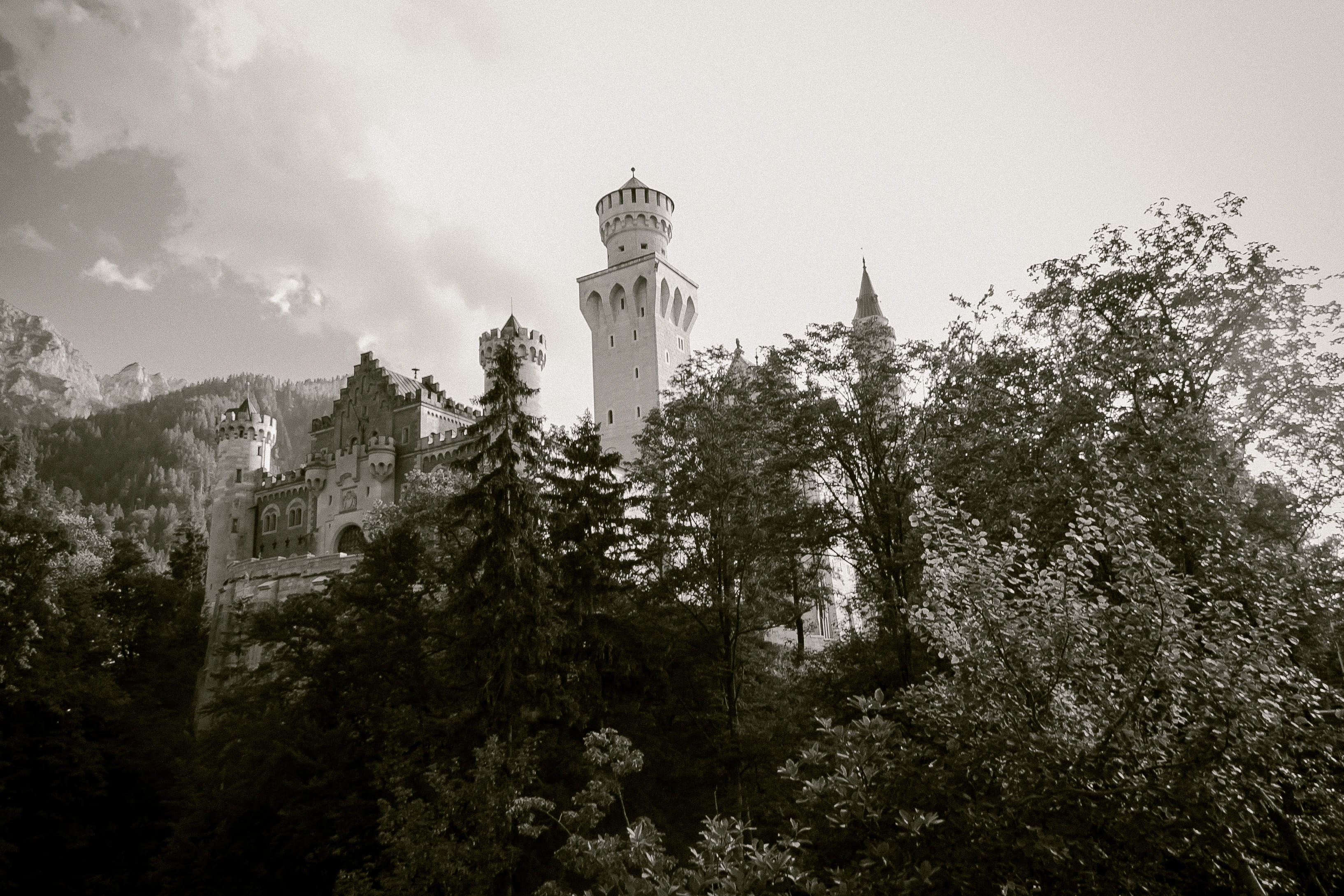 fort, schloss, luxury, the past, mansion, hohenschwangau, history, romantic, romance, fairytale, king, germany, royal, ludwig, 2K, summer, neuschwanstein, HD Wallpaper