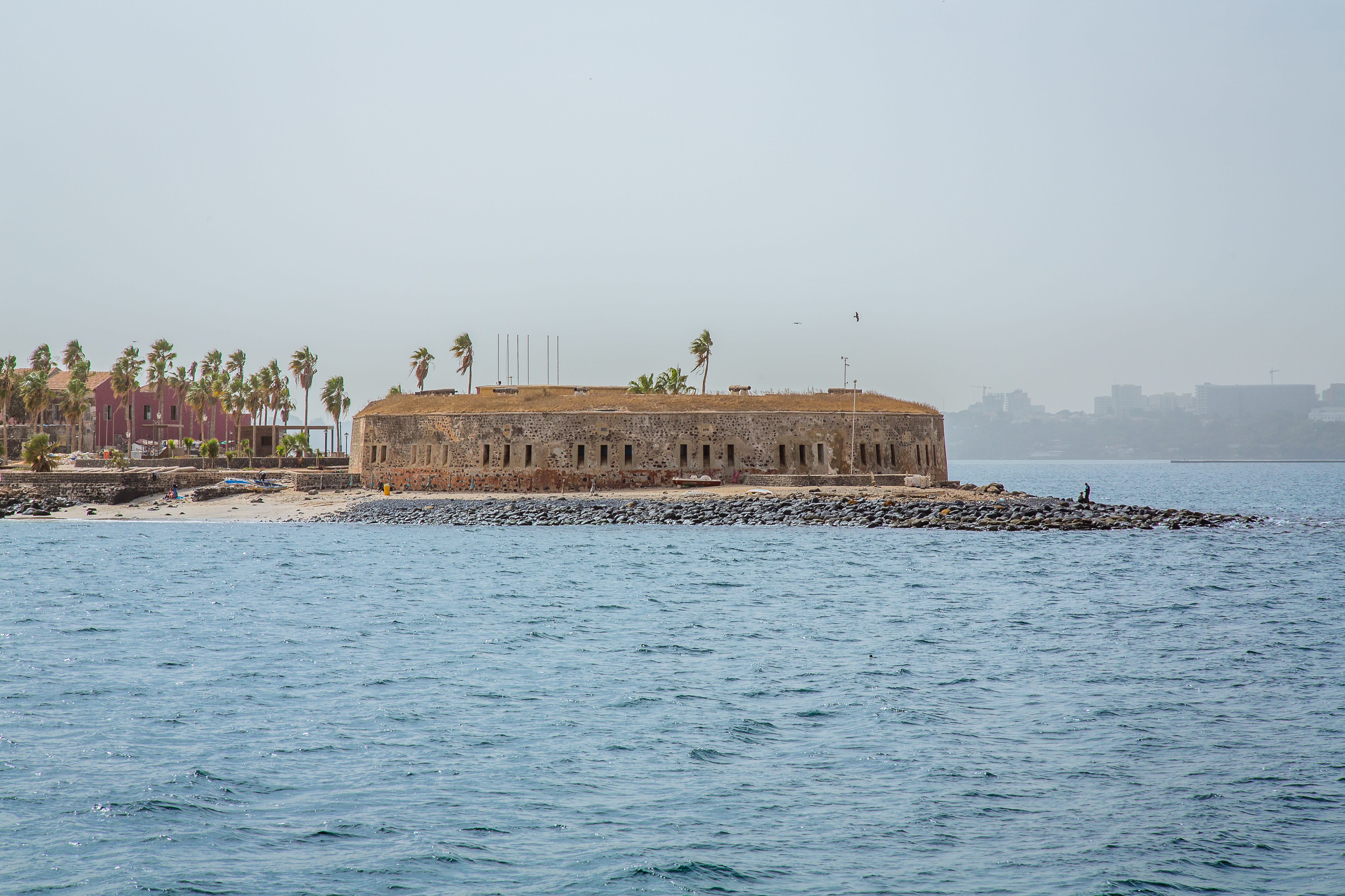 copy space, gorée, memories, nature, tranquility, horizon over water, building exterior, senegal, goree, beauty in nature, history, sky, 5K, scenics - nature, HD Wallpaper