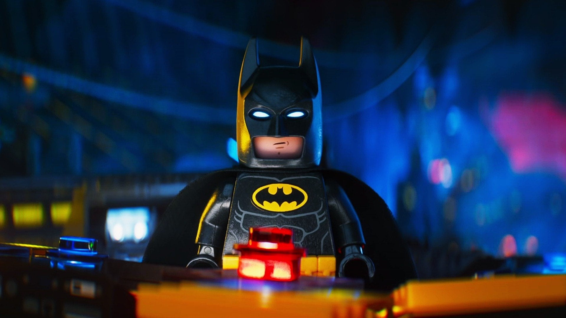 portrait, illuminated, communication, males, one person, contemplation, focus on foreground, car, Batman, night, childhood, technology, fun, The Lego Batman Movie, HD Wallpaper