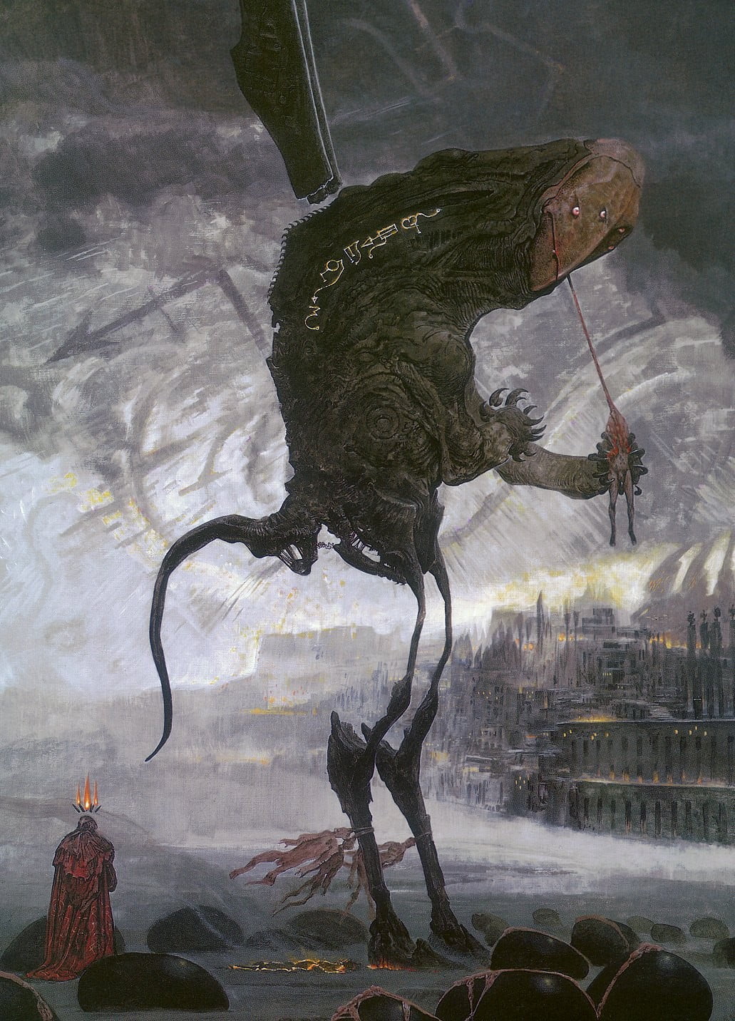 gore, no people, nature, representation, brown, animal themes, artwork, Wayne Barlowe, statue, animal, day, illustration, art and craft, creepy, sculpture, Phone HD Wallpaper
