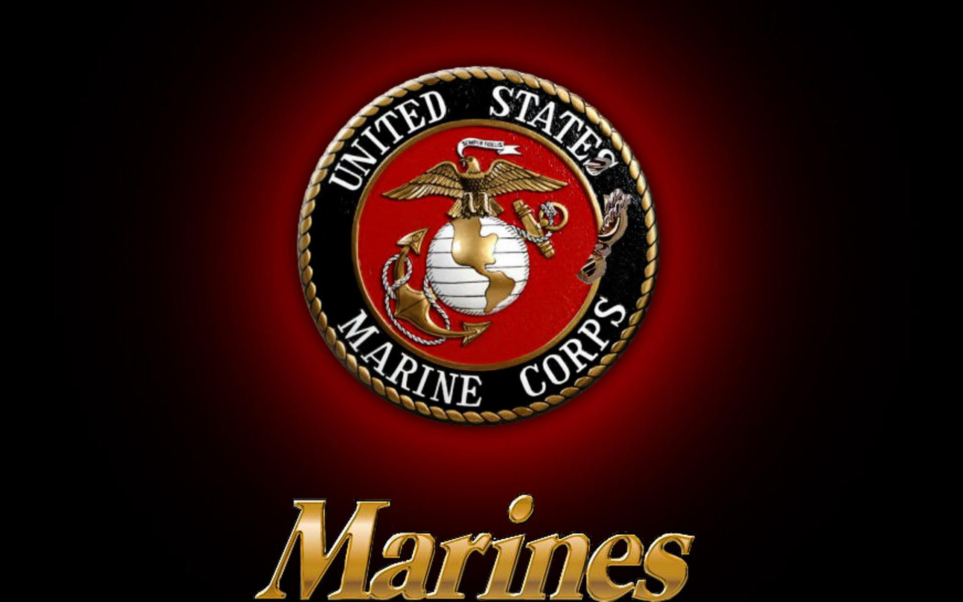logo, 1080P, military, semper fi, marines, usmc, us marines, aircraft planes, HD Wallpaper