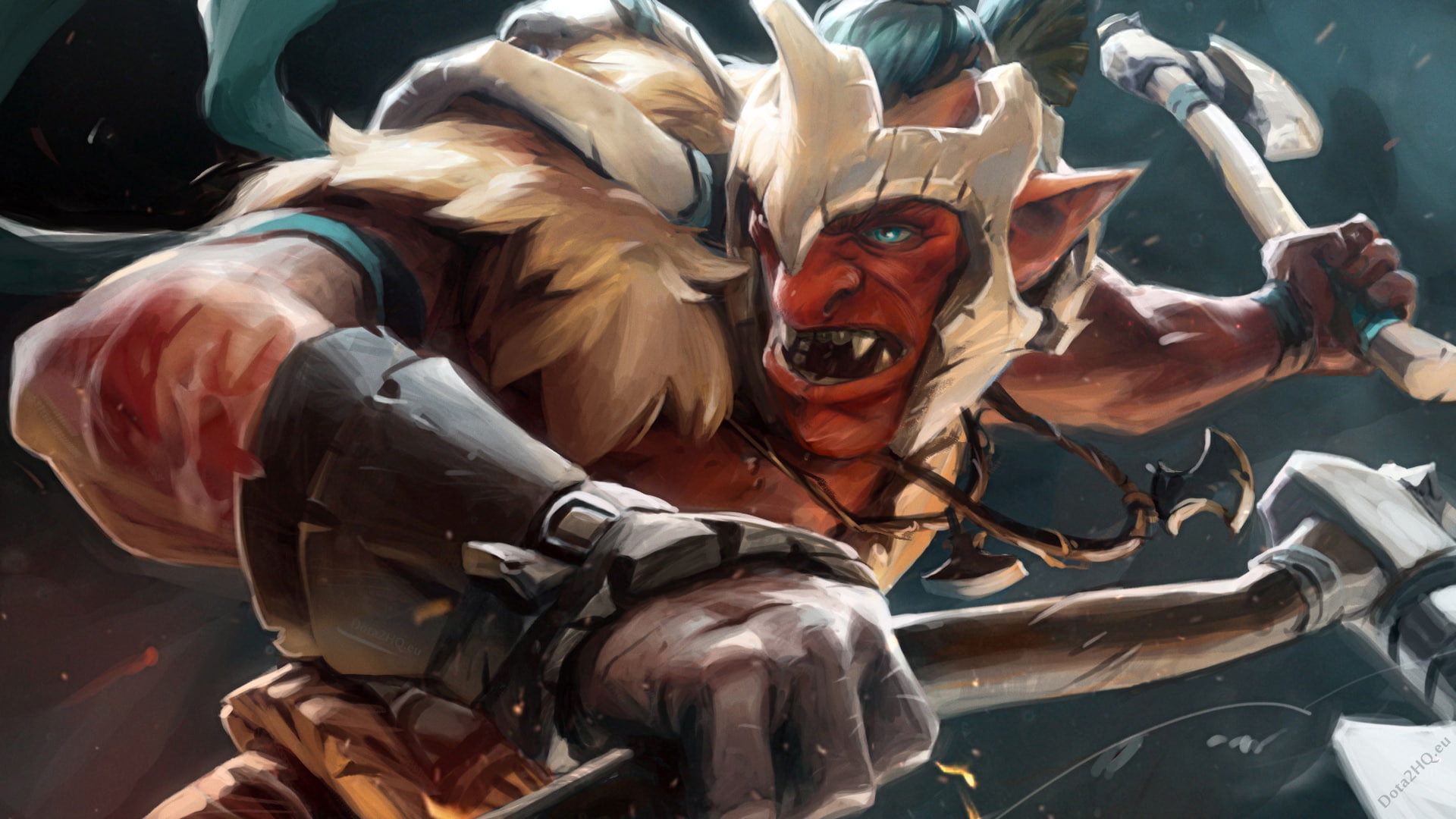 1080P, dota, warlord, troll, art, HD Wallpaper