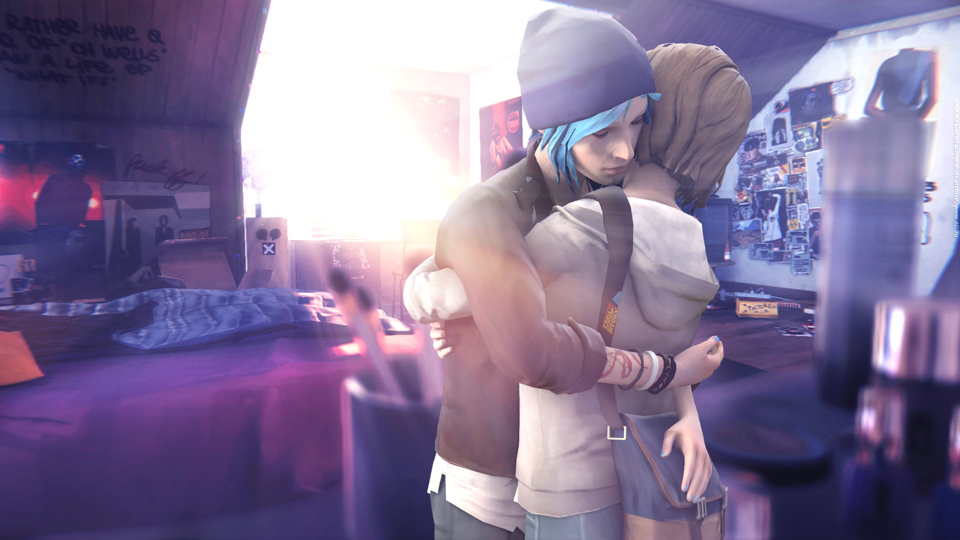 males, two people, people, lens flare, indoors, women, casual clothing, three quarter length, men, standing, young women, Life Is Strange, sunlight, young adult, HD Wallpaper