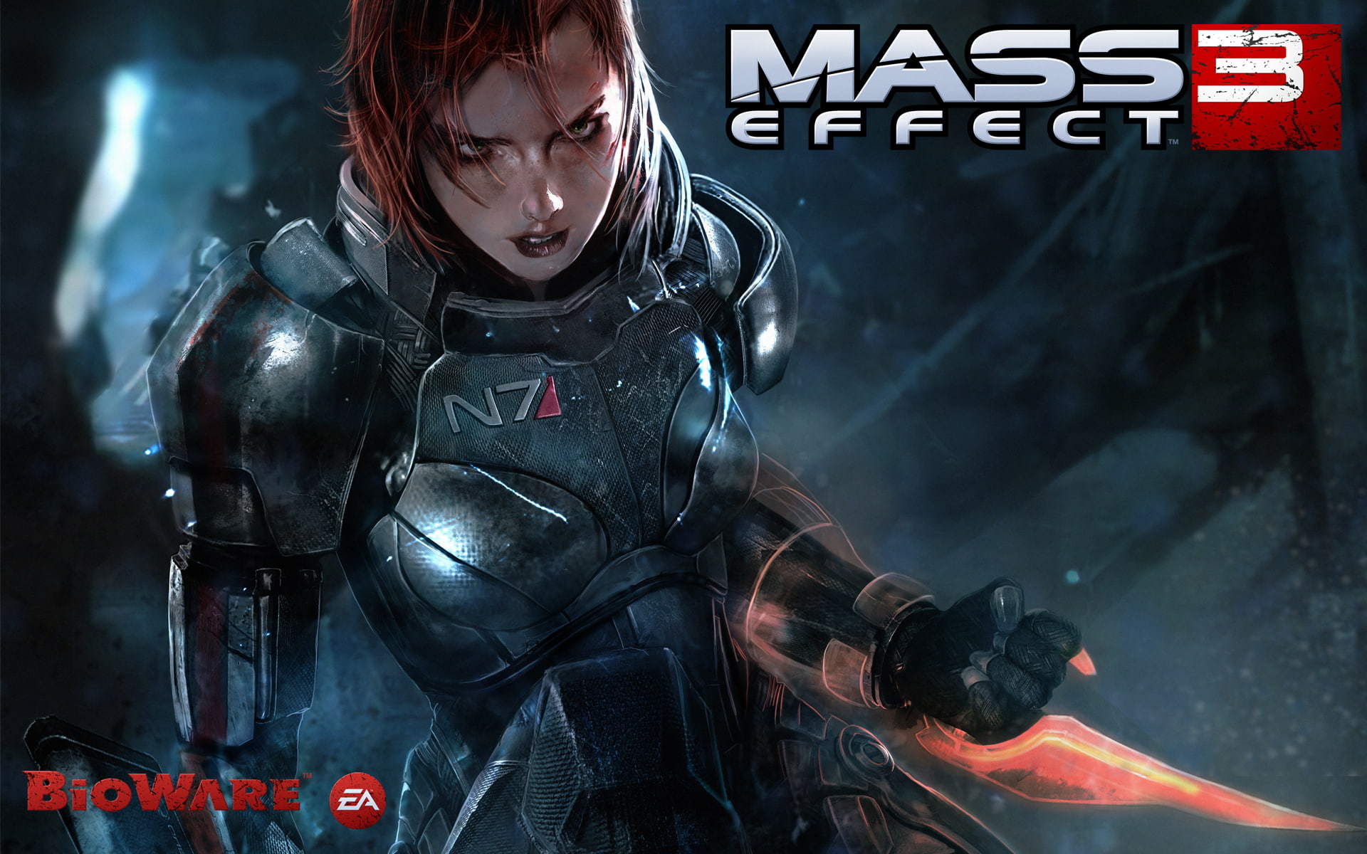 shepard, female, 1080P, mass, effect, HD Wallpaper
