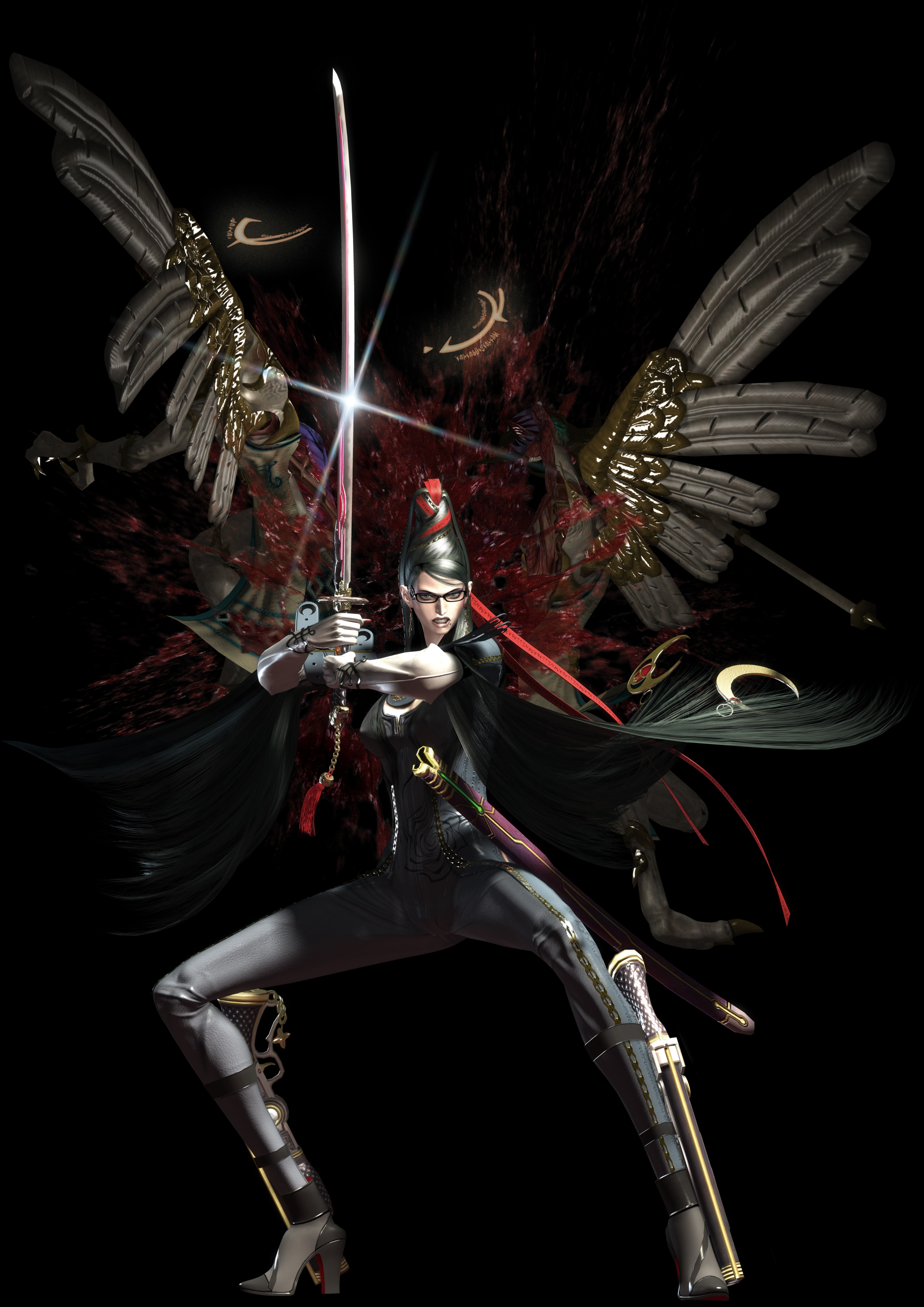 hd, xbox, x, video, 4K, games, Bayonetta, art, Phone HD Wallpaper