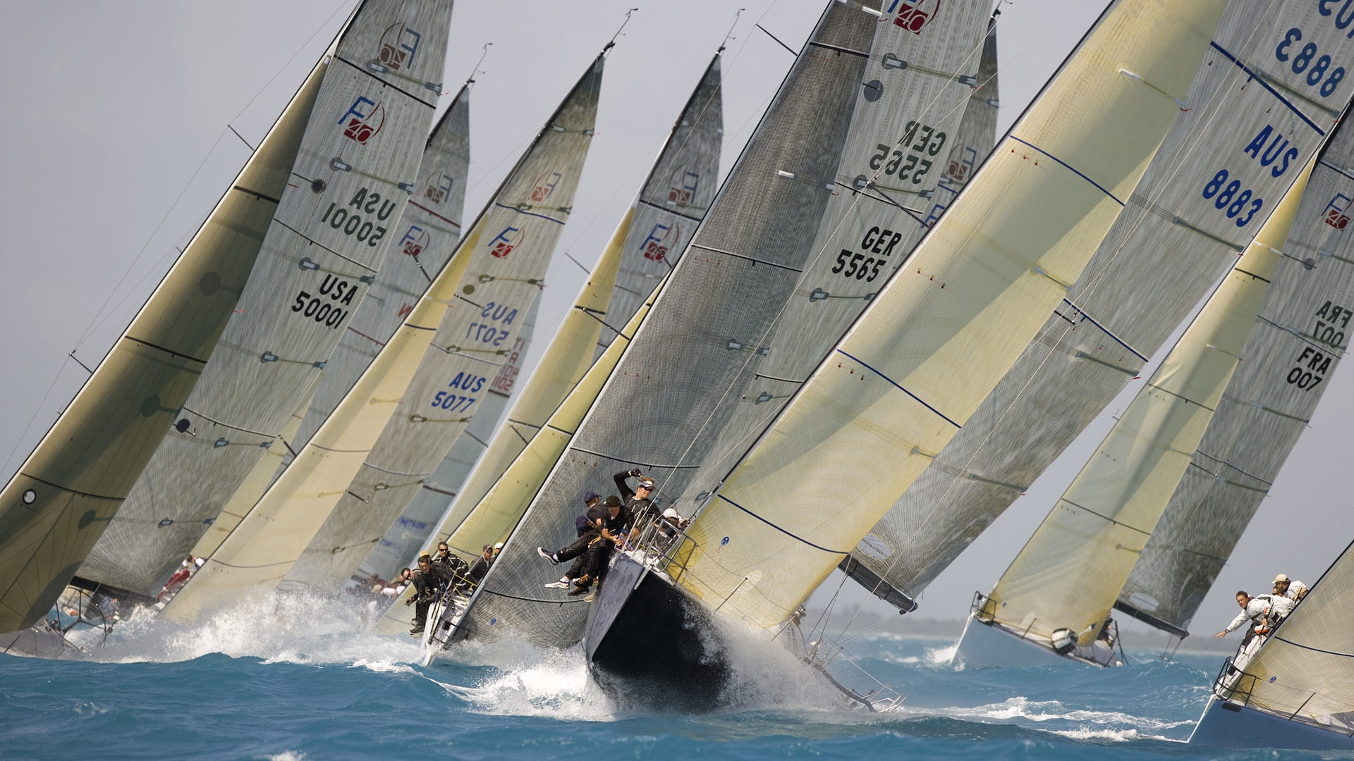 action, race, outdoors, adventure, surfing, lifestyles, travel, real people, sailing Ship, activity, leisure activity, miami, speed, waves, nautical Vessel, HD Wallpaper