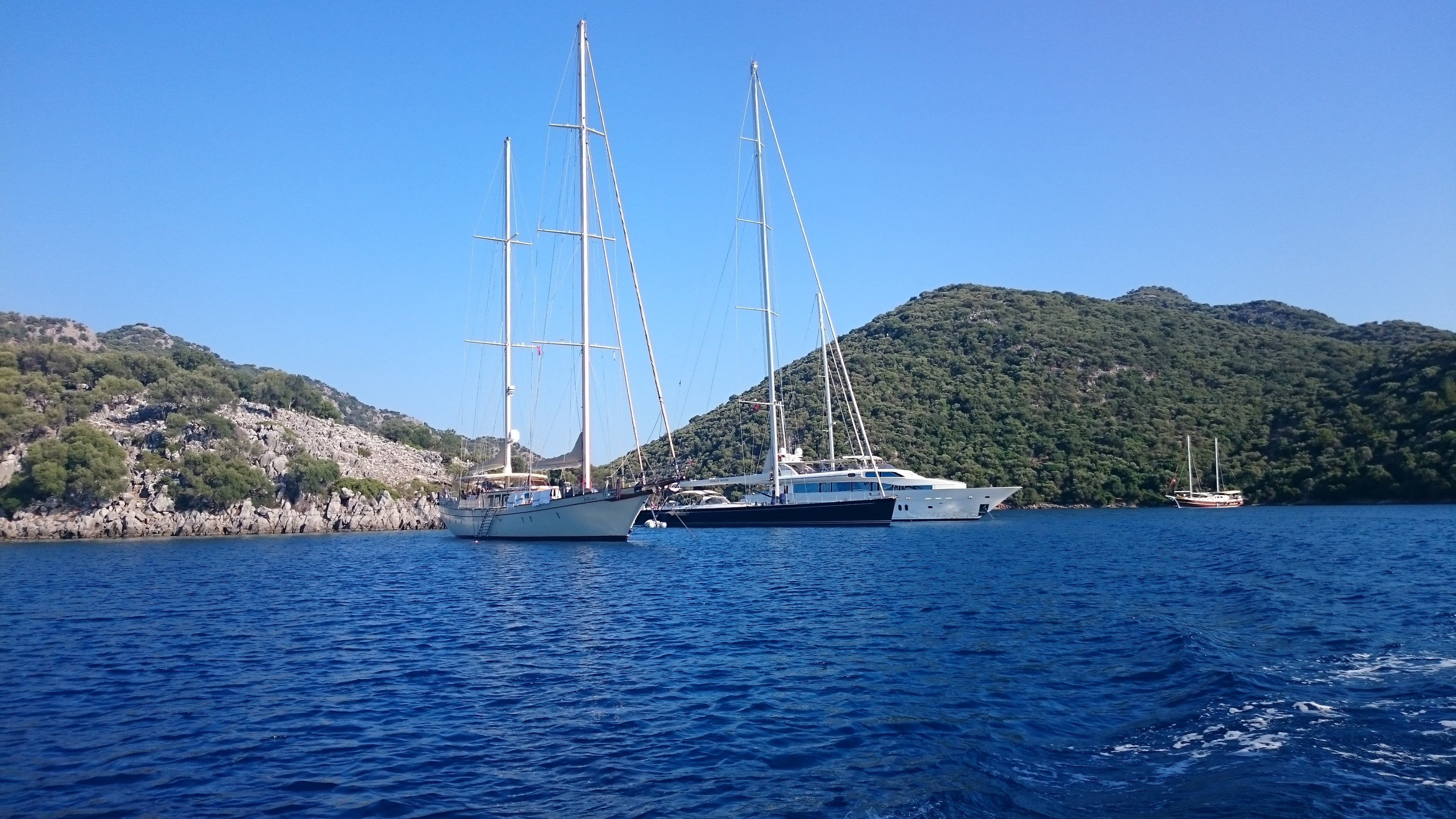 4K, boat, Gocek, Turkey, sailboats, yacht, HD Wallpaper