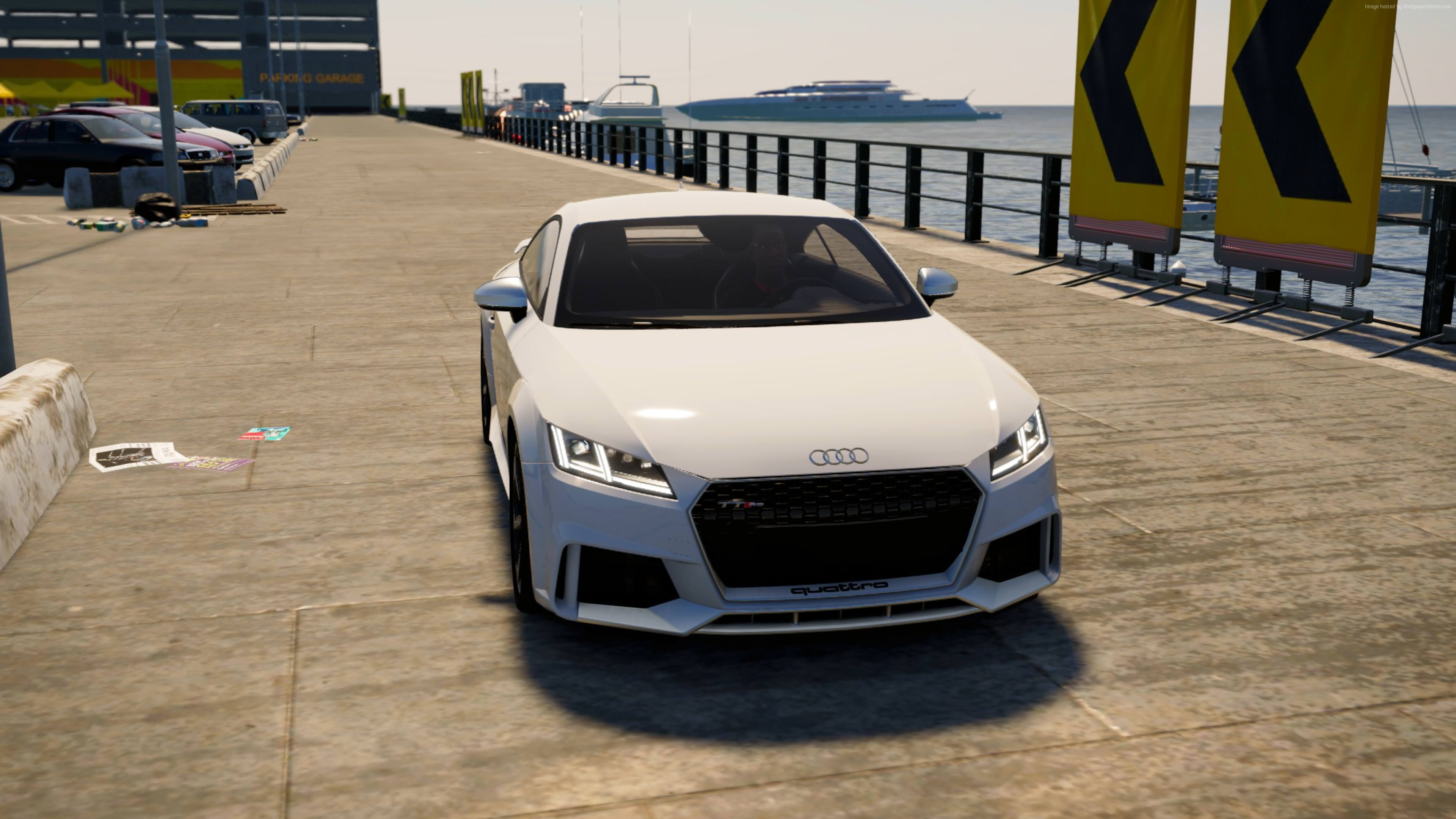 mode of transportation, building exterior, The Crew 2, road, sunlight, incidental people, focus on foreground, motor vehicle, city, car, screenshot, street, HD Wallpaper