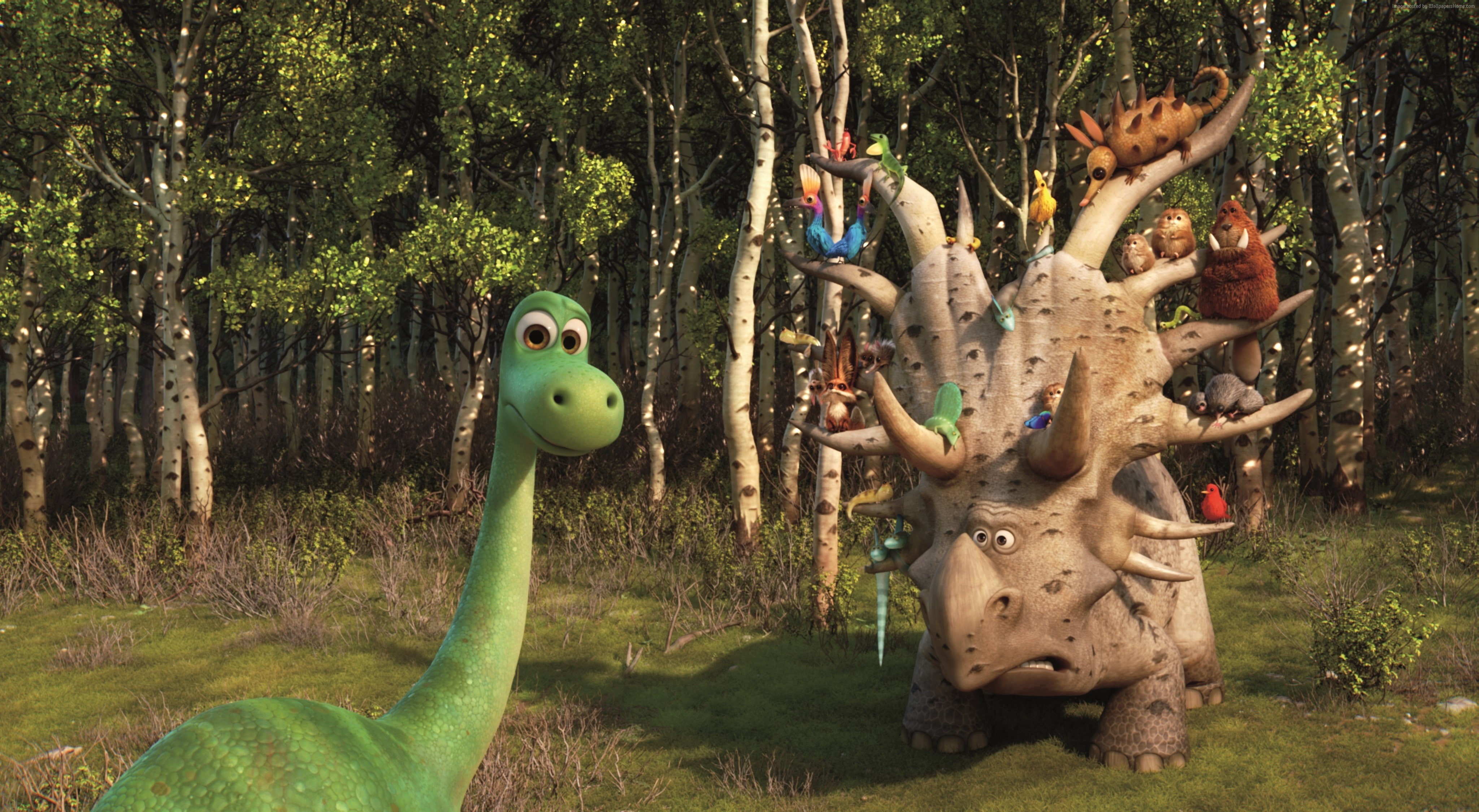 Brachiosaurus, 4K, Triceratops, The Good Dinosaur, HD Wallpaper