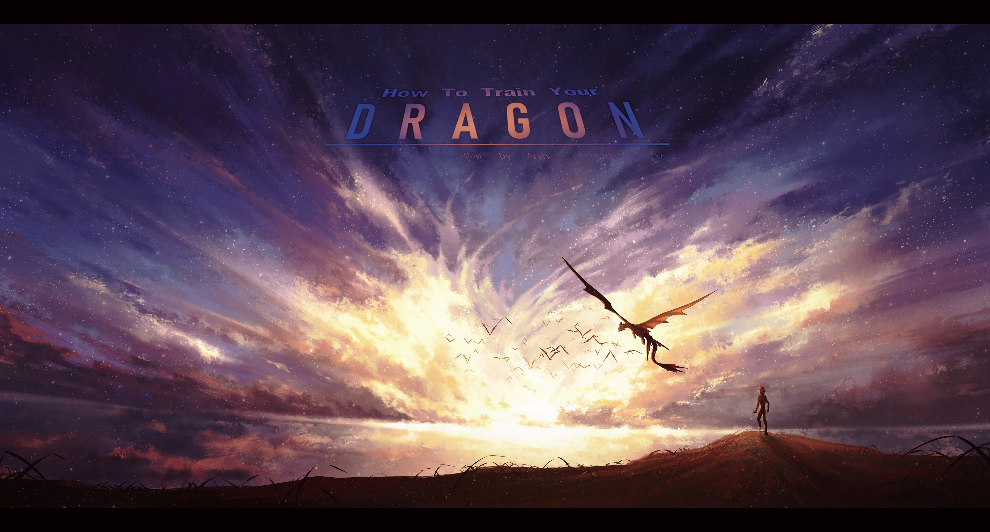 How To Train Your Dragon, 4K, Hiccup (How to Train Your Dragon), Toothless (How to Train Your Dragon), HD Wallpaper