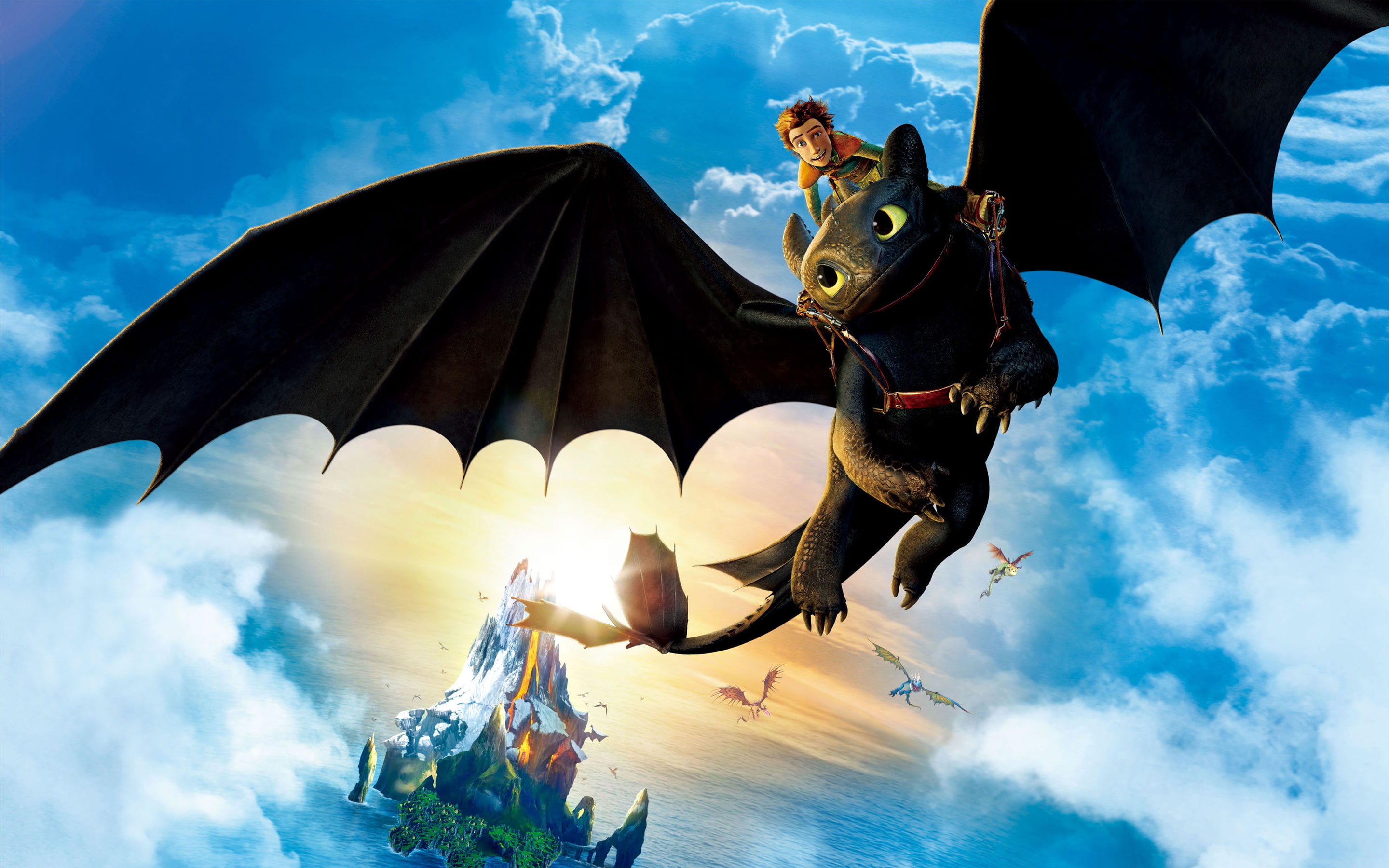Riding, 2K, Hiccup, Toothless, HD Wallpaper