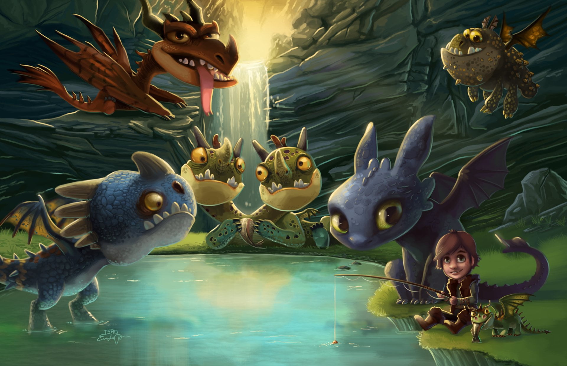 group of animals, vertebrate, animal wildlife, outdoors, water, no people, day, large group of animals, Hiccup (How to Train Your Dragon), animal themes, HD Wallpaper