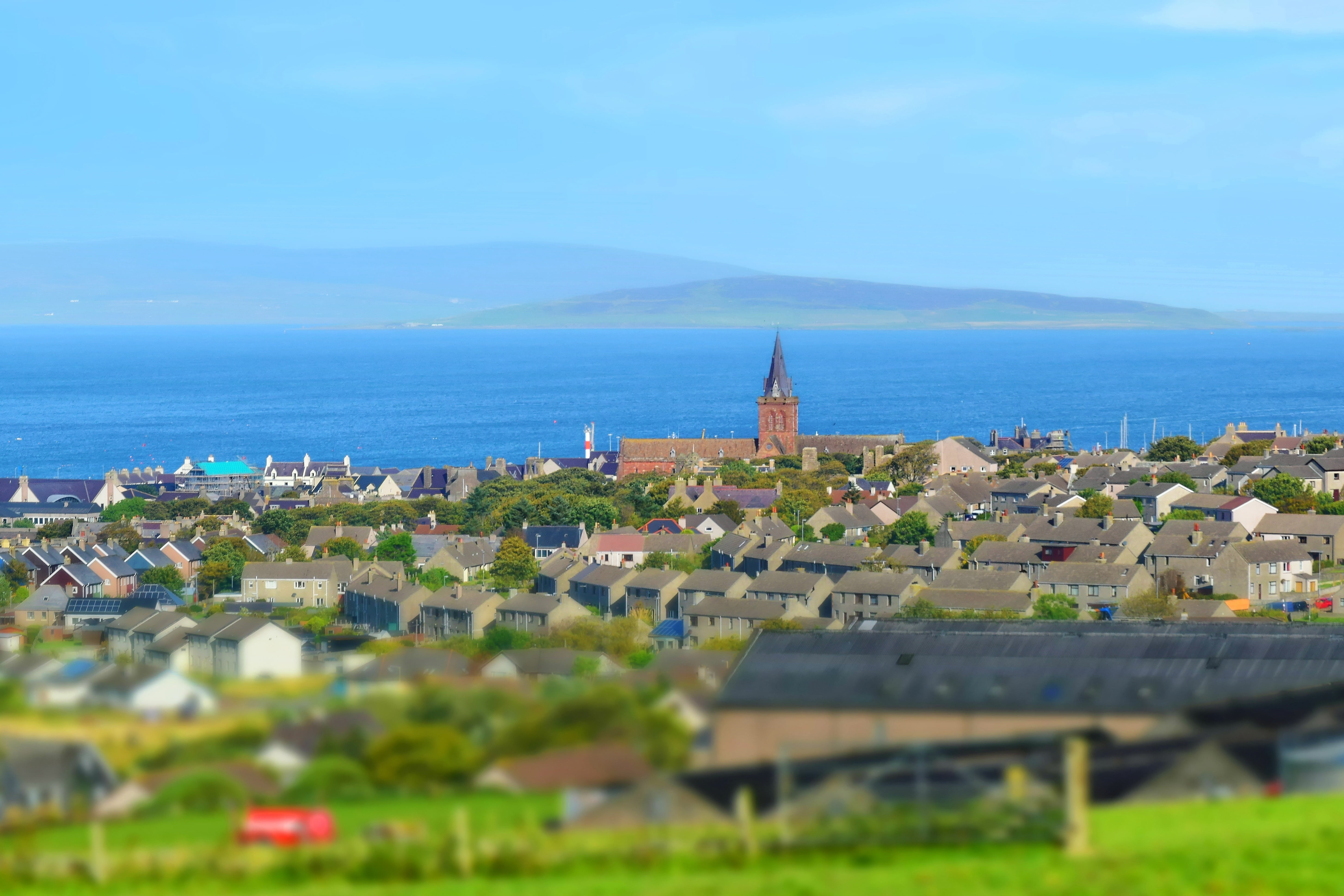 cityscape, view, scenery, scotland, 5K, urban, outdoor, kirkwall, beauty in nature, sky, building, house, scenic, orkney, sunny, building exterior, architecture, HD Wallpaper