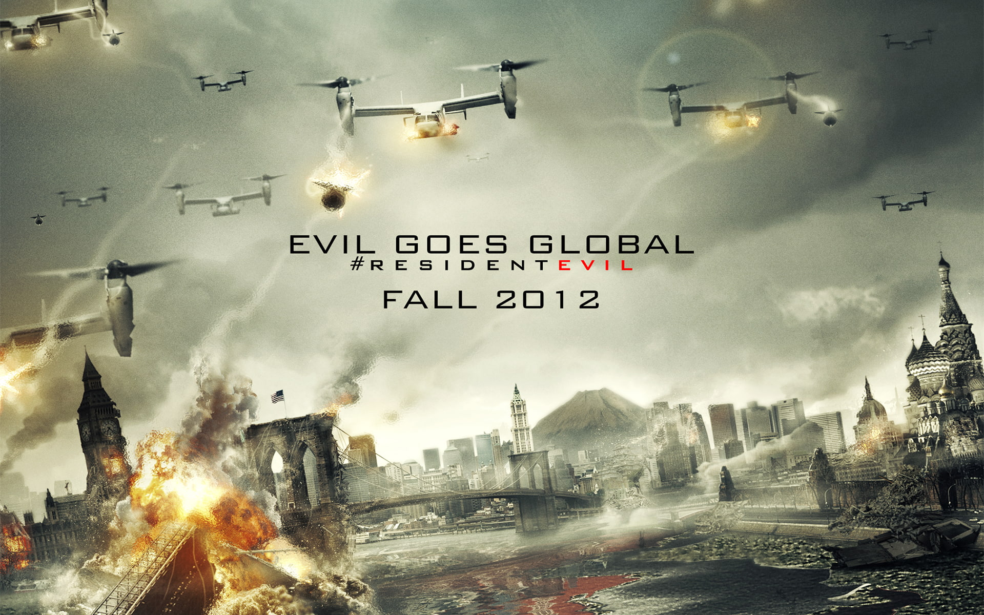 evil, 1080P, 2012, retribution, resident, HD Wallpaper