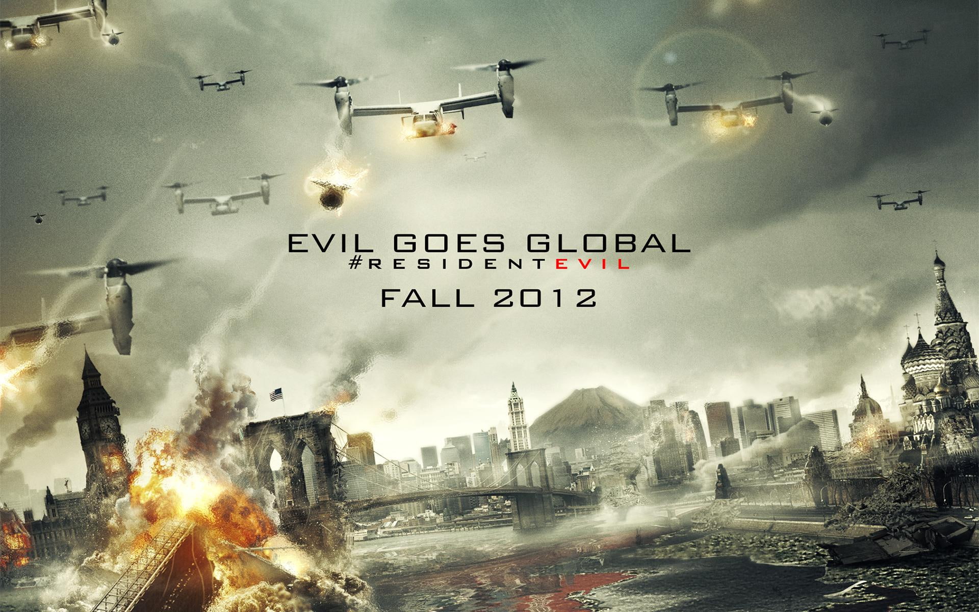 2012, evil, movies, resident, retribution, 1080P, HD Wallpaper