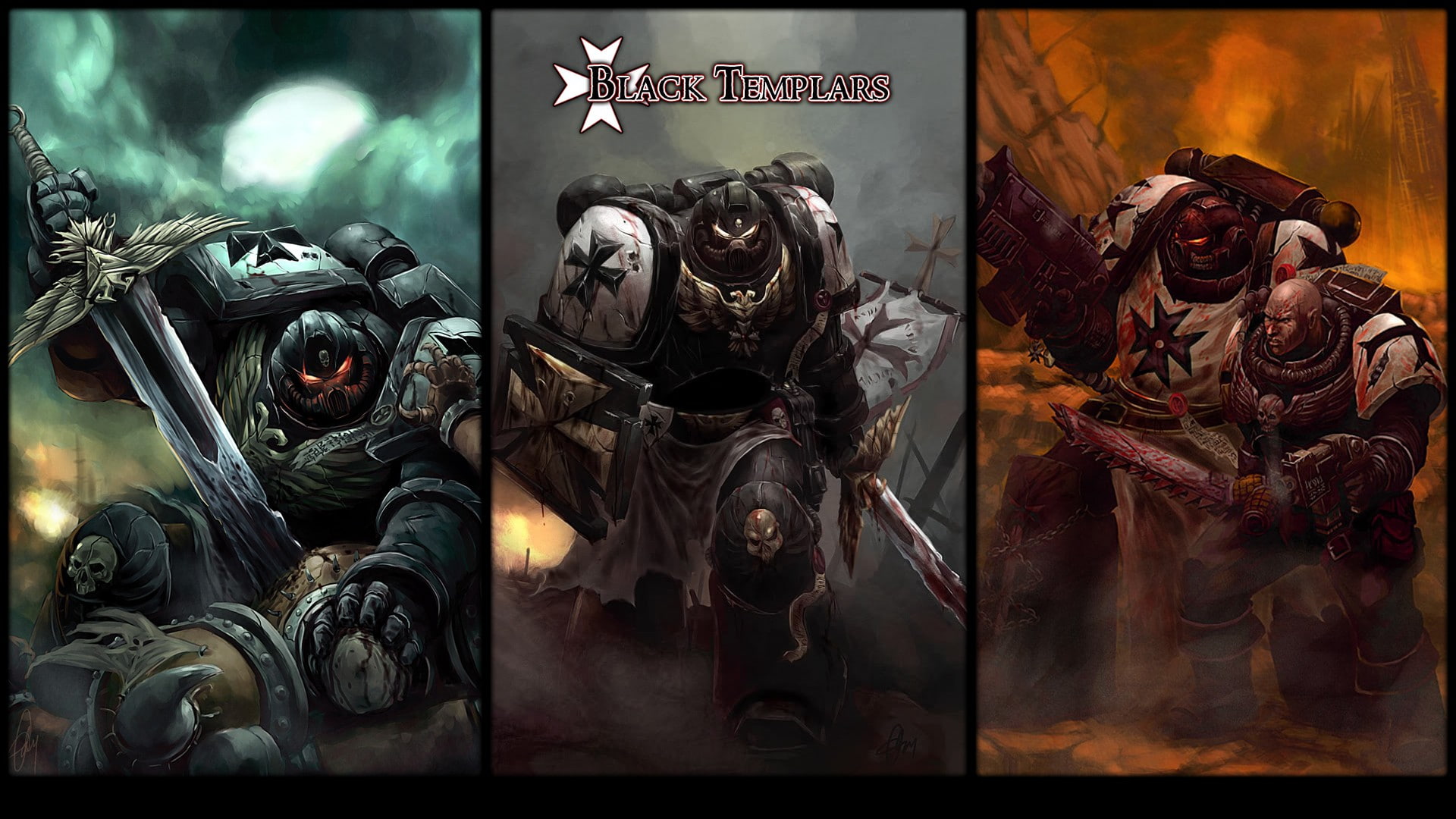 marine, space marine, art, Warhammer 40K, hd, x, aircraft, dawn, 1080P, war, space, swords, k, warhammer, bolter, HD Wallpaper