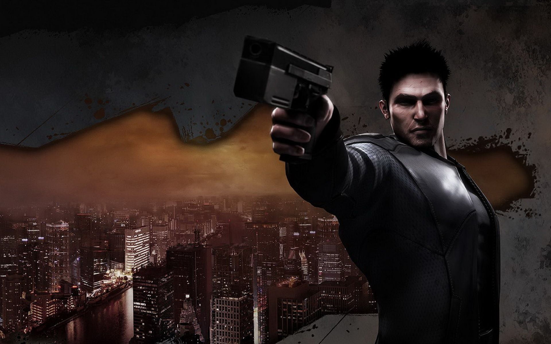 aggression, weapon, city, retribution, 1080P, building exterior, handgun, gun, max, waist up, communication, one person, dead, holding, technology, skyscraper, HD Wallpaper