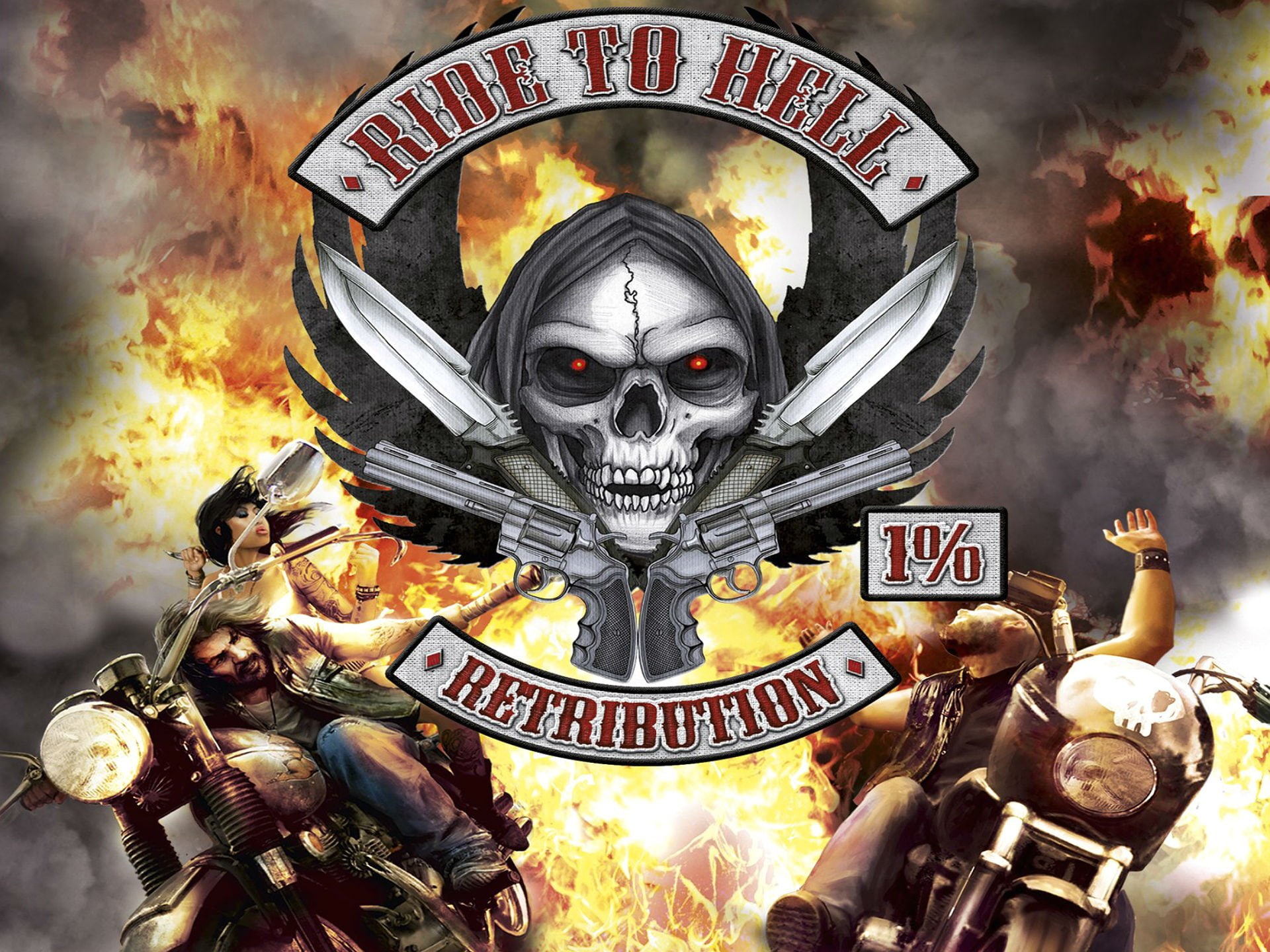 dark, action, hell, adventure, skull, ride, fighting, retribution, biker, 1080P, HD Wallpaper