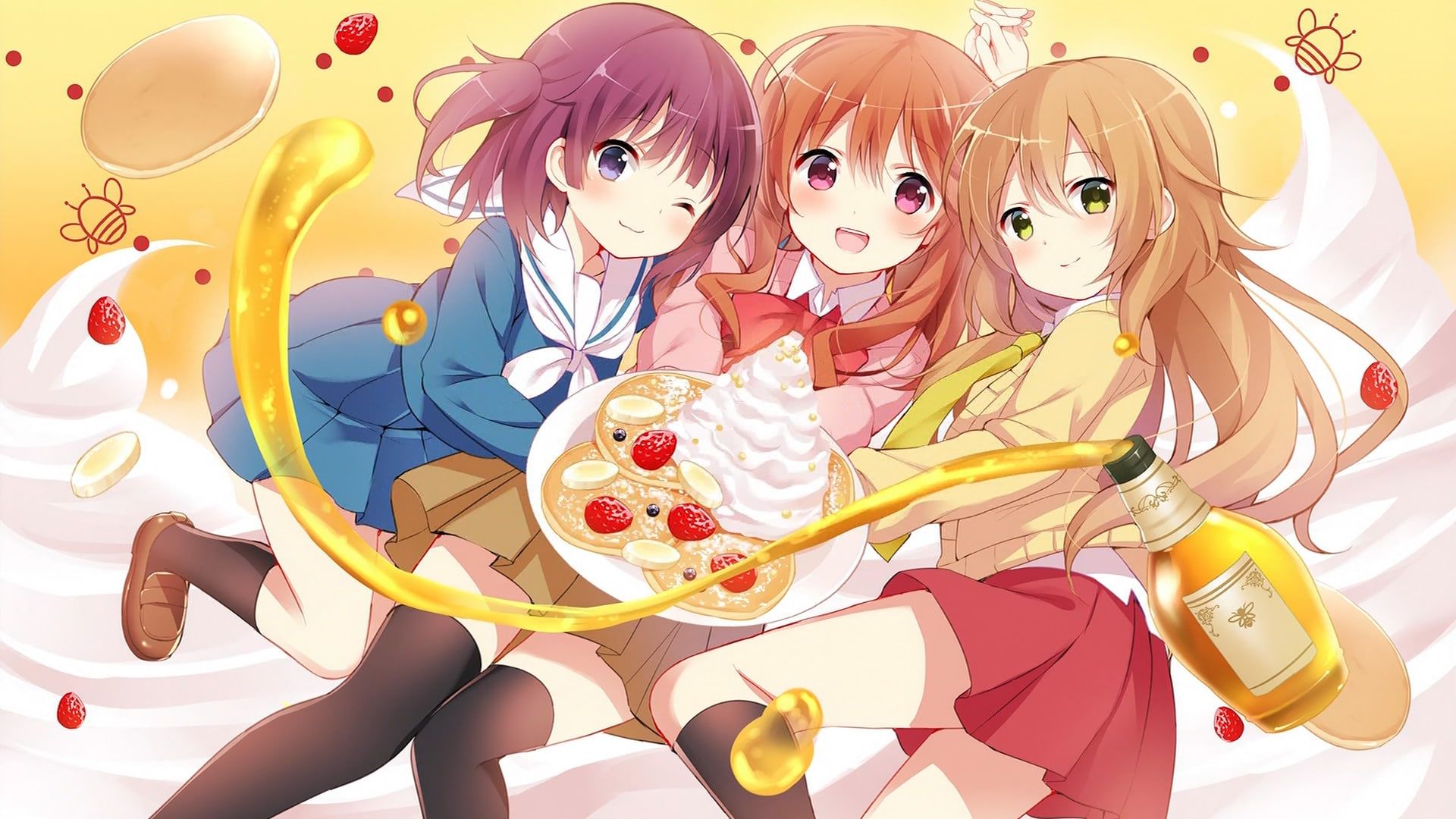 Kirin Morino, Ryou Machiko, 1080P, Anime, Gourmet Girl Graffiti, Shiina (Gourmet Girl Graffiti), HD Wallpaper