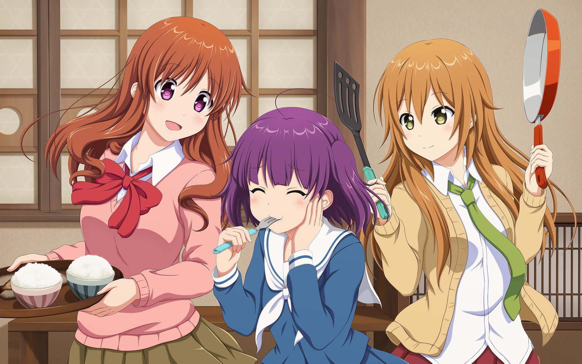 Morino Kirin, Koufuku Graffiti, Anime Girls, anime, 1080P, Machiko Ryou, Shiina (Koufuku Graffiti), HD Wallpaper