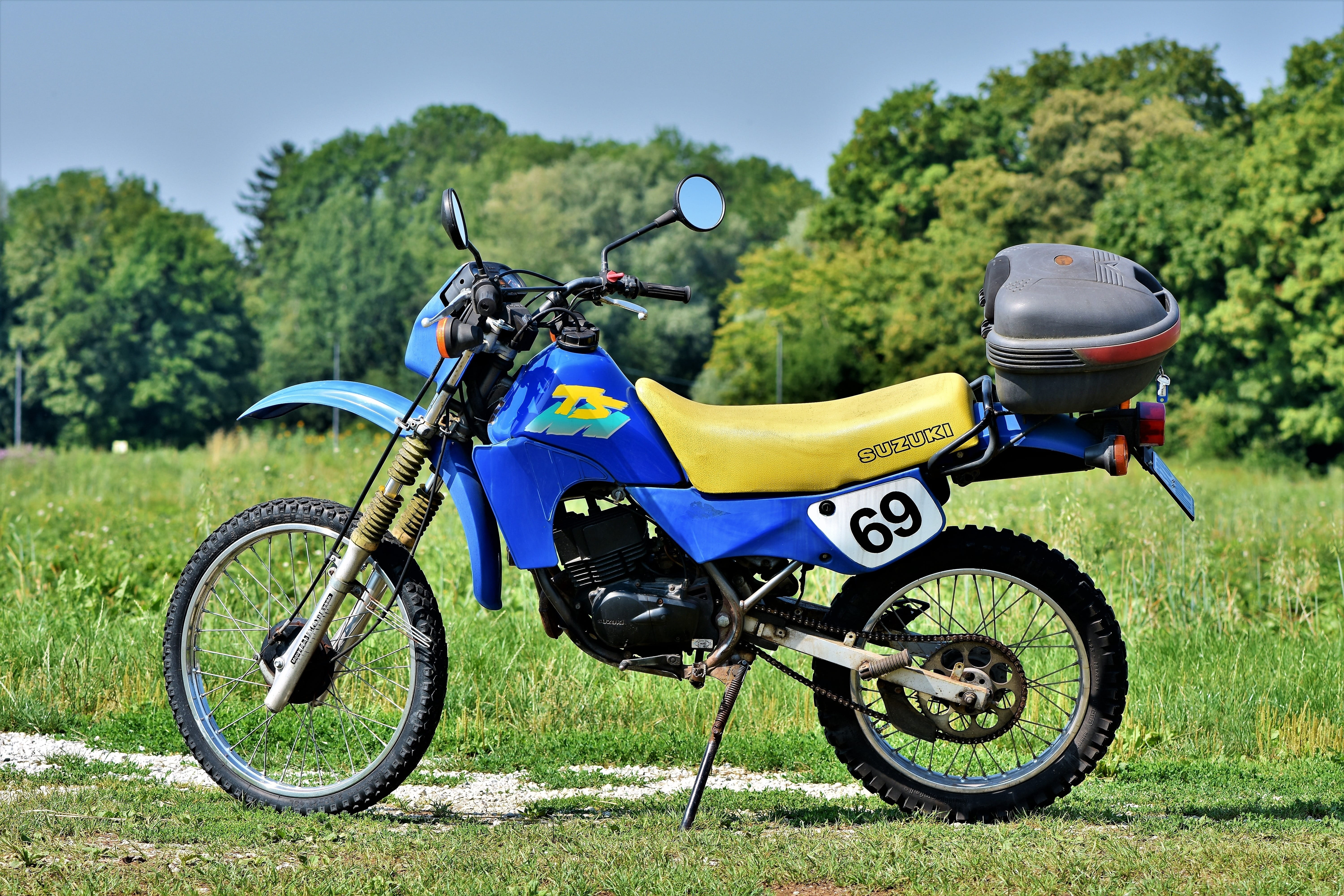 day, motocross, headwear, suzuki, land vehicle, motorsport, outdoors, all-terrain vehicle, motocross ride, no people, terrain, landscape, cross, vehicle, HD Wallpaper