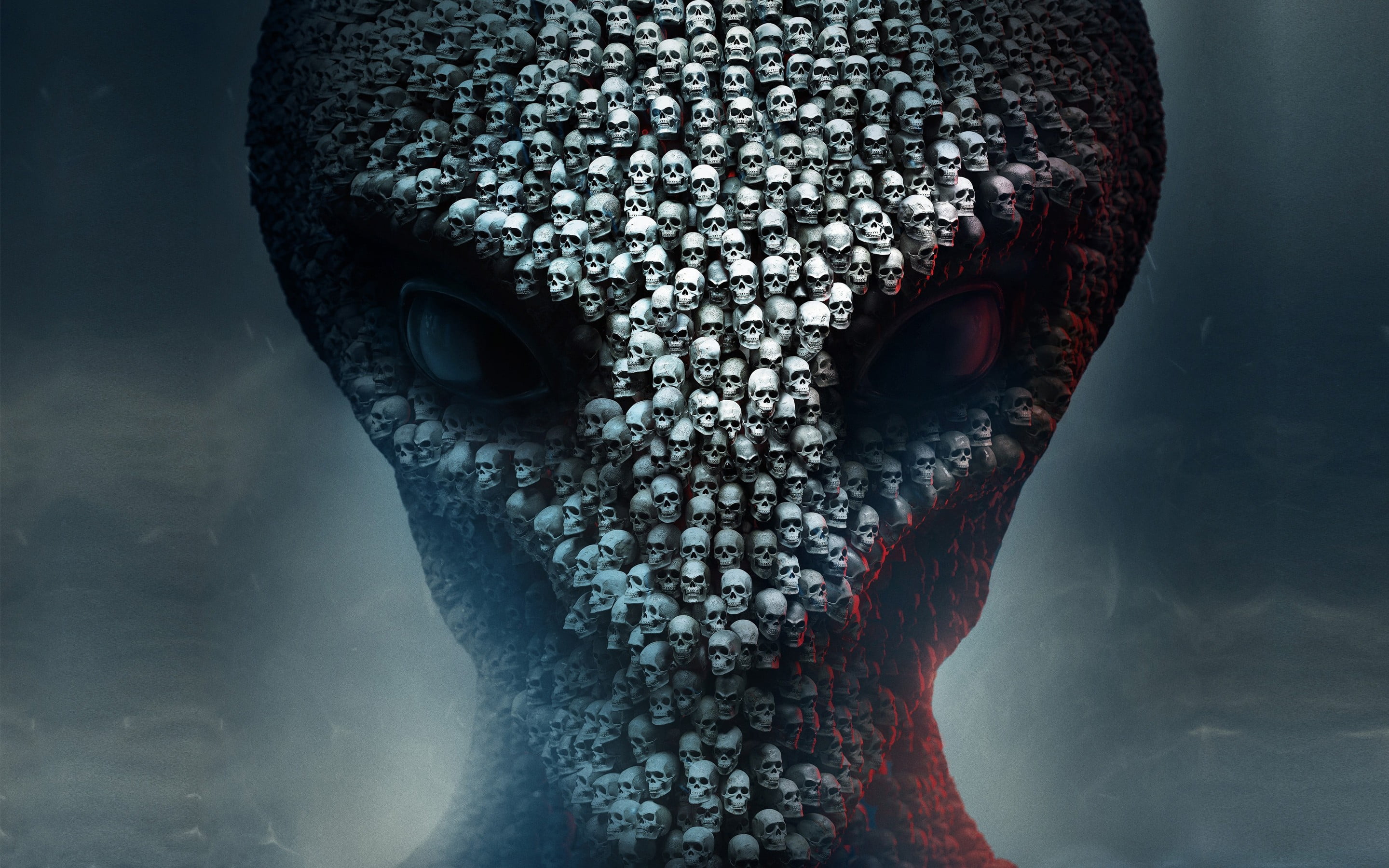 front view, animal body part, XCOM 2, animal wildlife, animal eye, illustration, portrait, alien, eye, skull, no people, animals in the wild, close-up, HD Wallpaper
