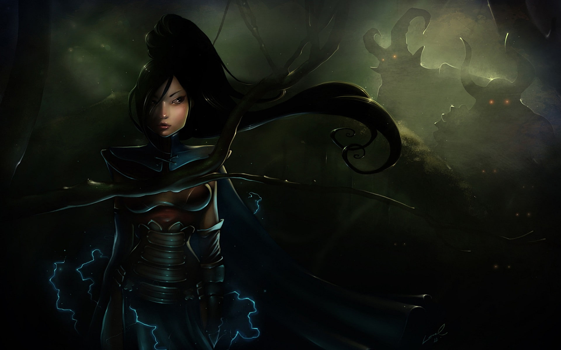 x, forests, hd, diablo, art, hair, magic, fantasy, dark, wizards, monsters, long, iii, armor, nature, artwork, forest, demons, 1080P, HD Wallpaper