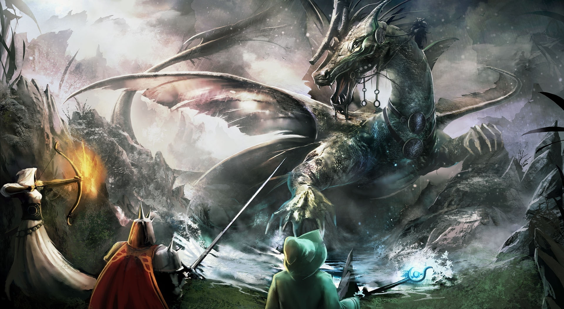 warriors, group of people, women, real people, nature, waist up, lifestyles, group, leisure activity, large, trine 2 game, outdoors, men, monster, HD Wallpaper