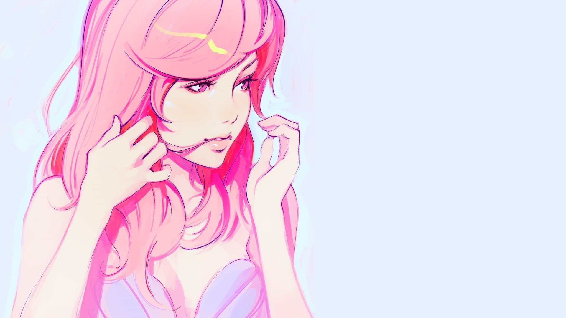 ilya, x, 1080P, digital, drawing, px, moons, space, 1920x1080 px, Ilya Kuvshinov, kuvshinov, artwork, hd, digital art, art, women, HD Wallpaper