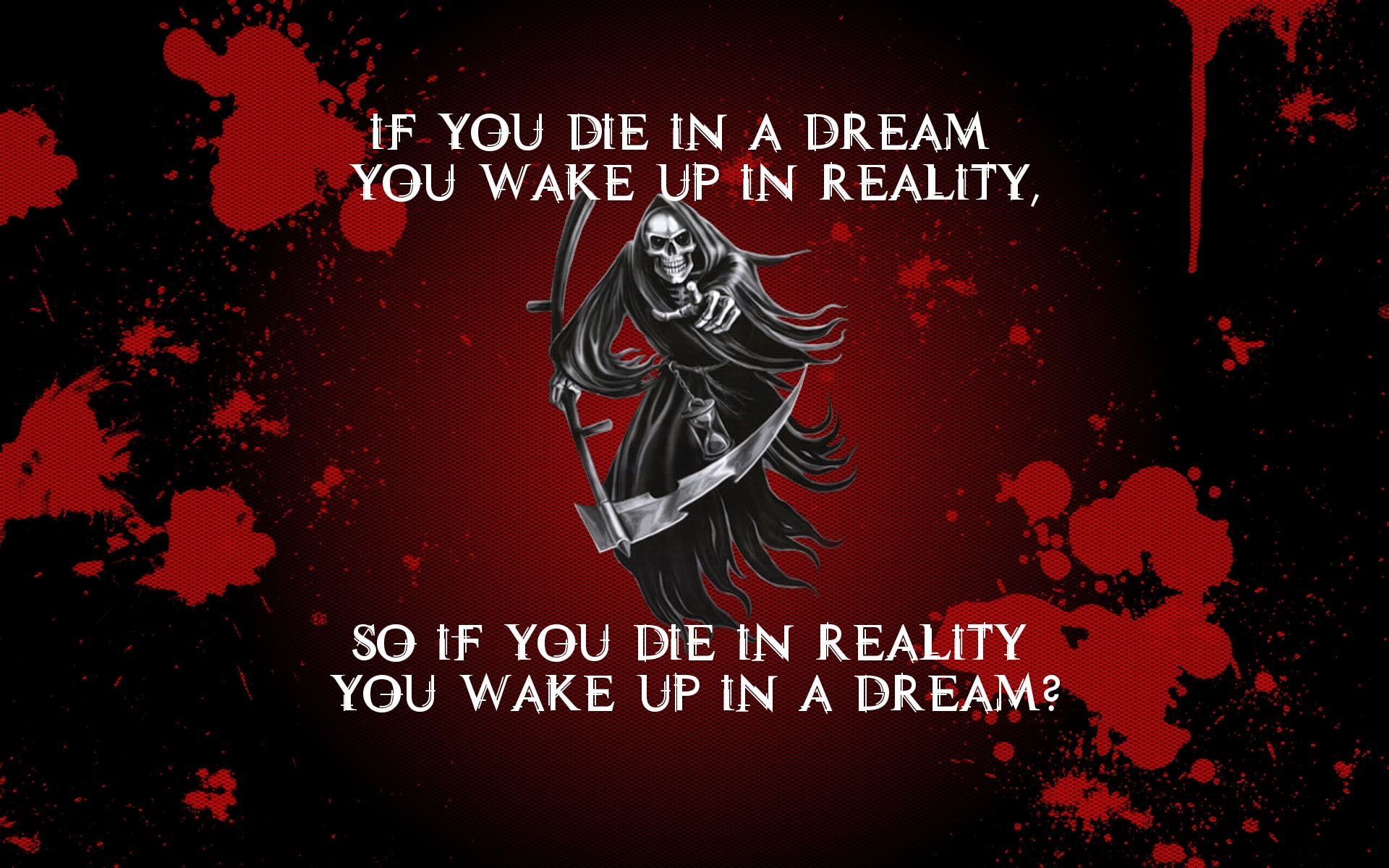 Reality, death, blood, reaper, grim, Sleeping, DIE, scythe, Time, 1080P, dreams, HD Wallpaper