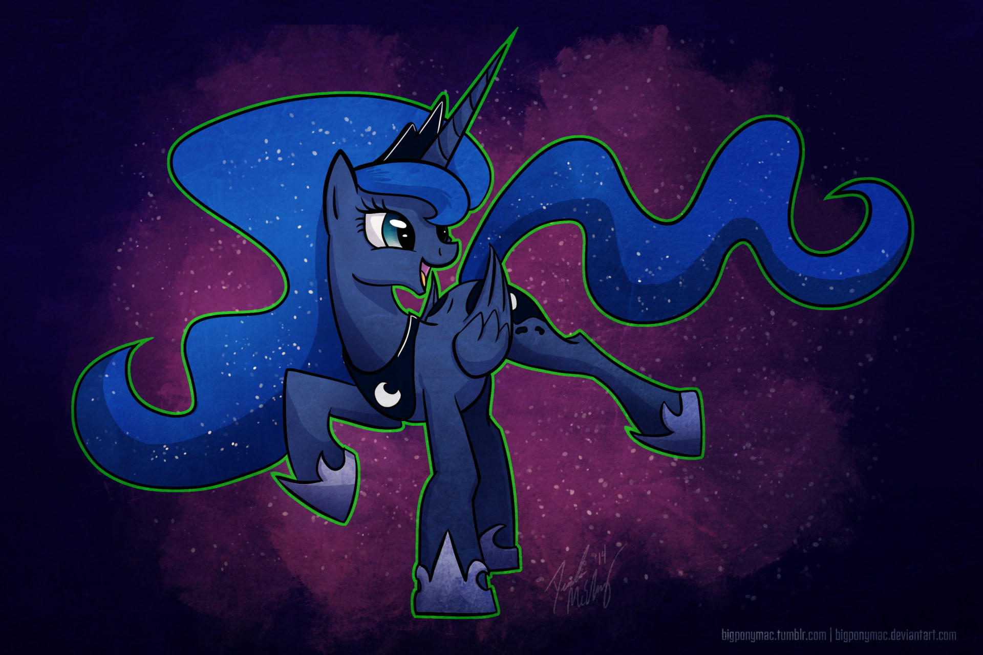night, My Little Pony: Friendship is Magic, blue, creativity, astrology, blue background, digital composite, star - space, no people, fantasy, My Little Pony, HD Wallpaper