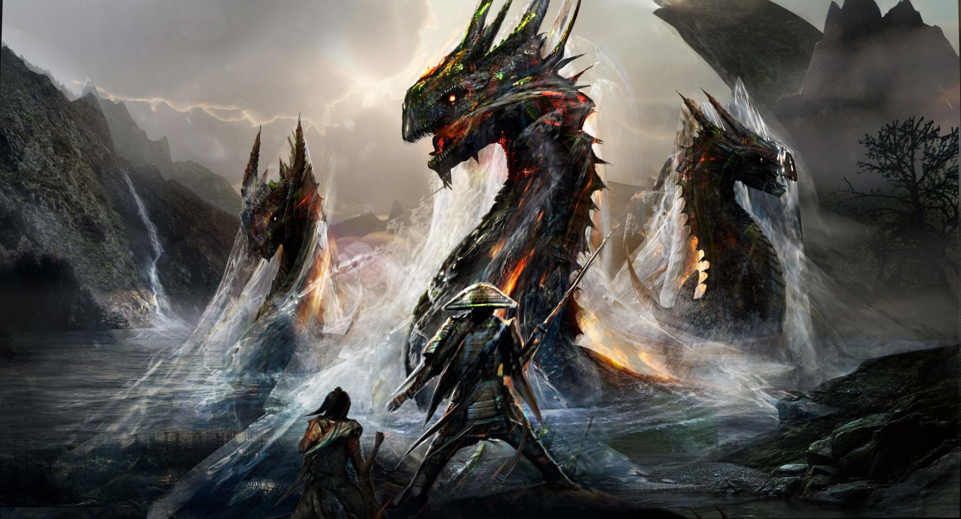 Creature, 1080P, Warrior, Sea Monster, Samurai, Fantasy, HD Wallpaper