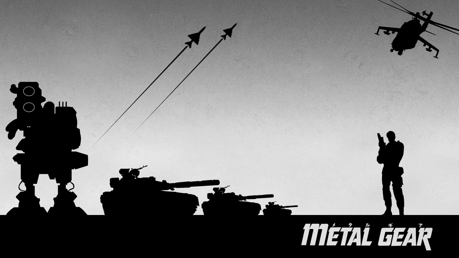 text, Metal Gear, sky, helicopter, military, sign, government, white, Metal Gear Solid , transportation, low angle view, outdoors, people, communication, HD Wallpaper