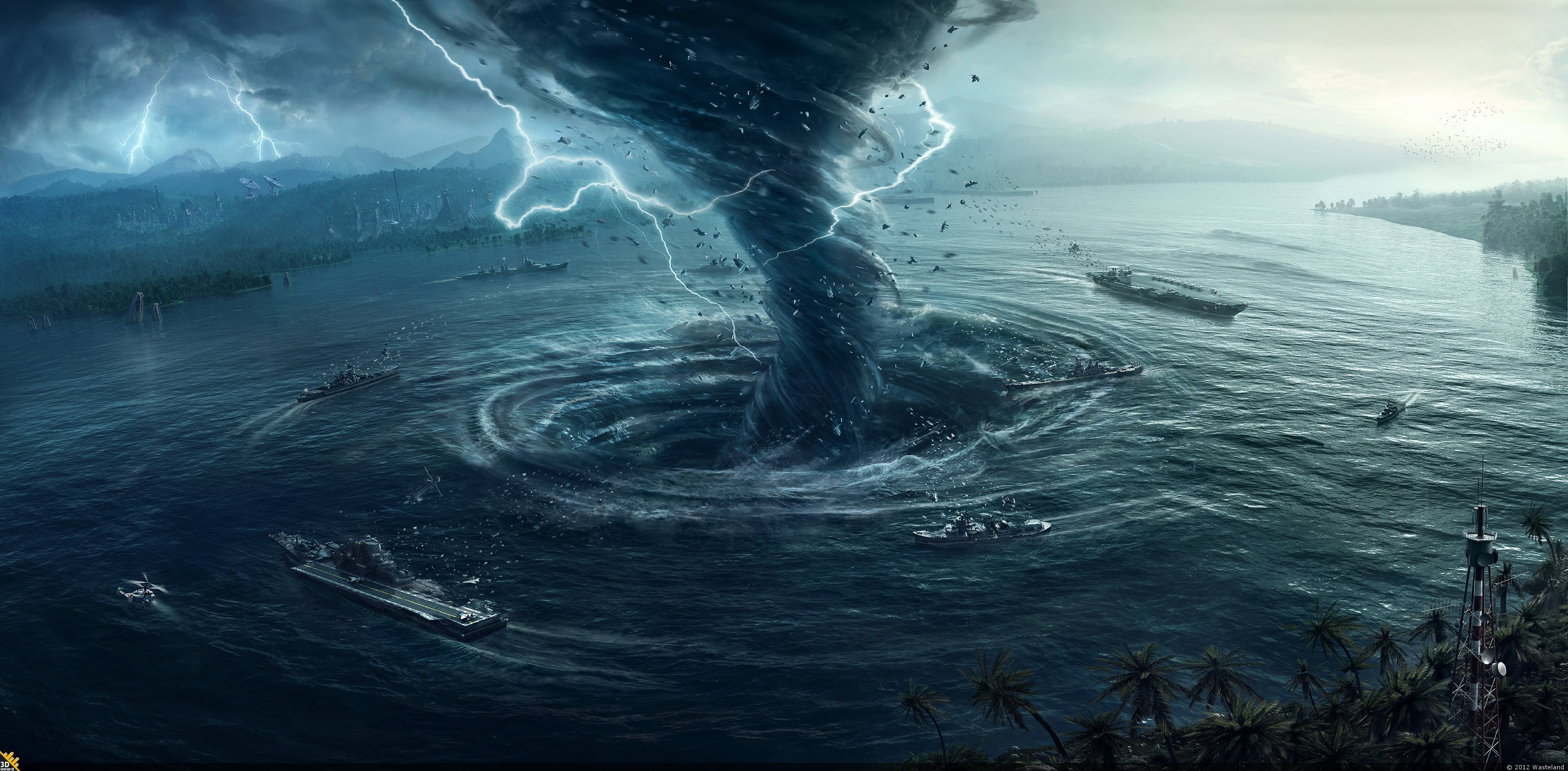 sea, water, outdoors, power in nature, storm, scenics - nature, cloud - sky, ship, day, rippled, environment, nature, wave, futuristic, beauty in nature, HD Wallpaper