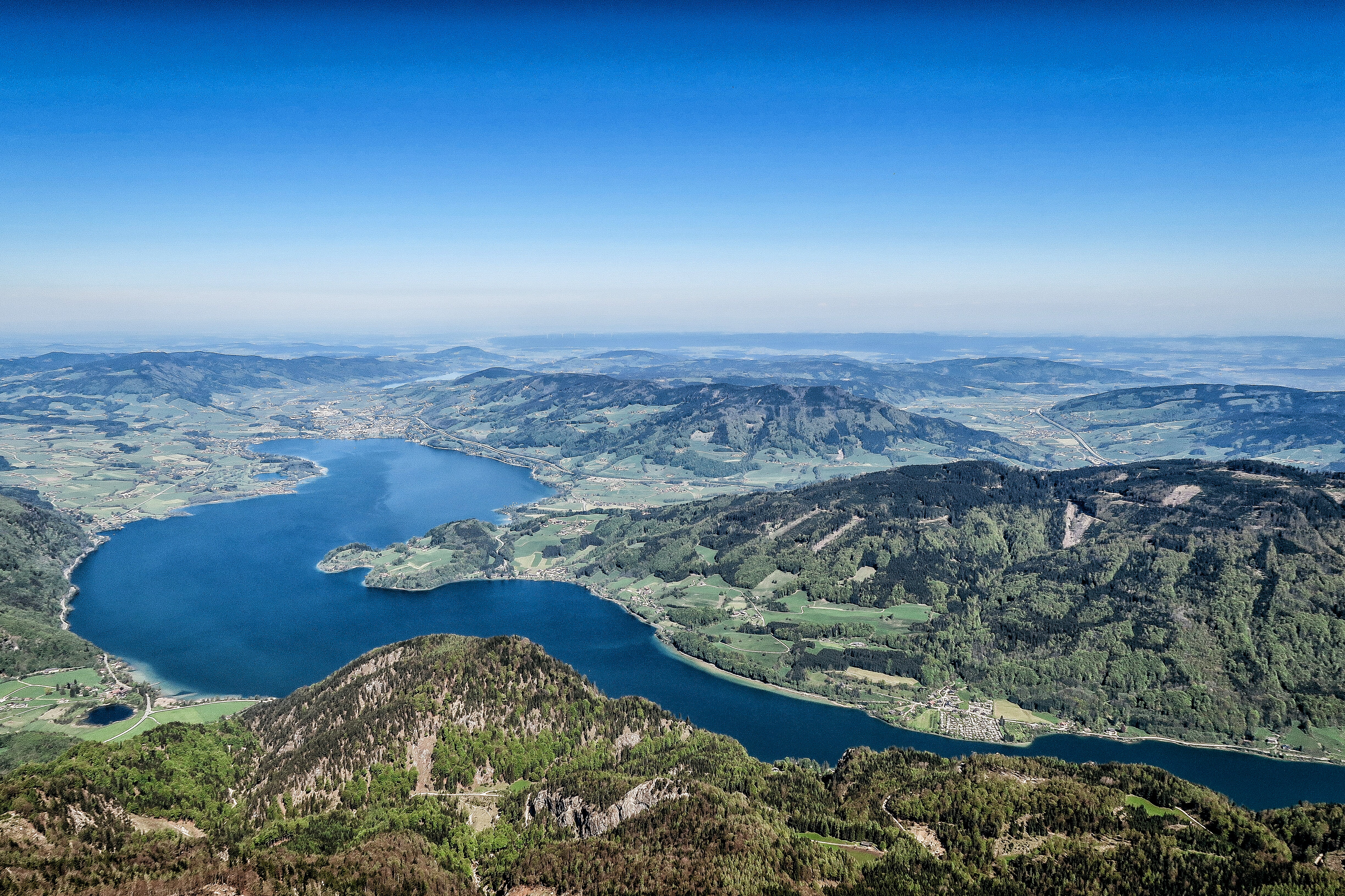 summer, sea, island, mountains, horizon, mountain, rock, environment, beauty in nature, blue, mountain range, scenics - nature, lake, panoramic, river, HD Wallpaper