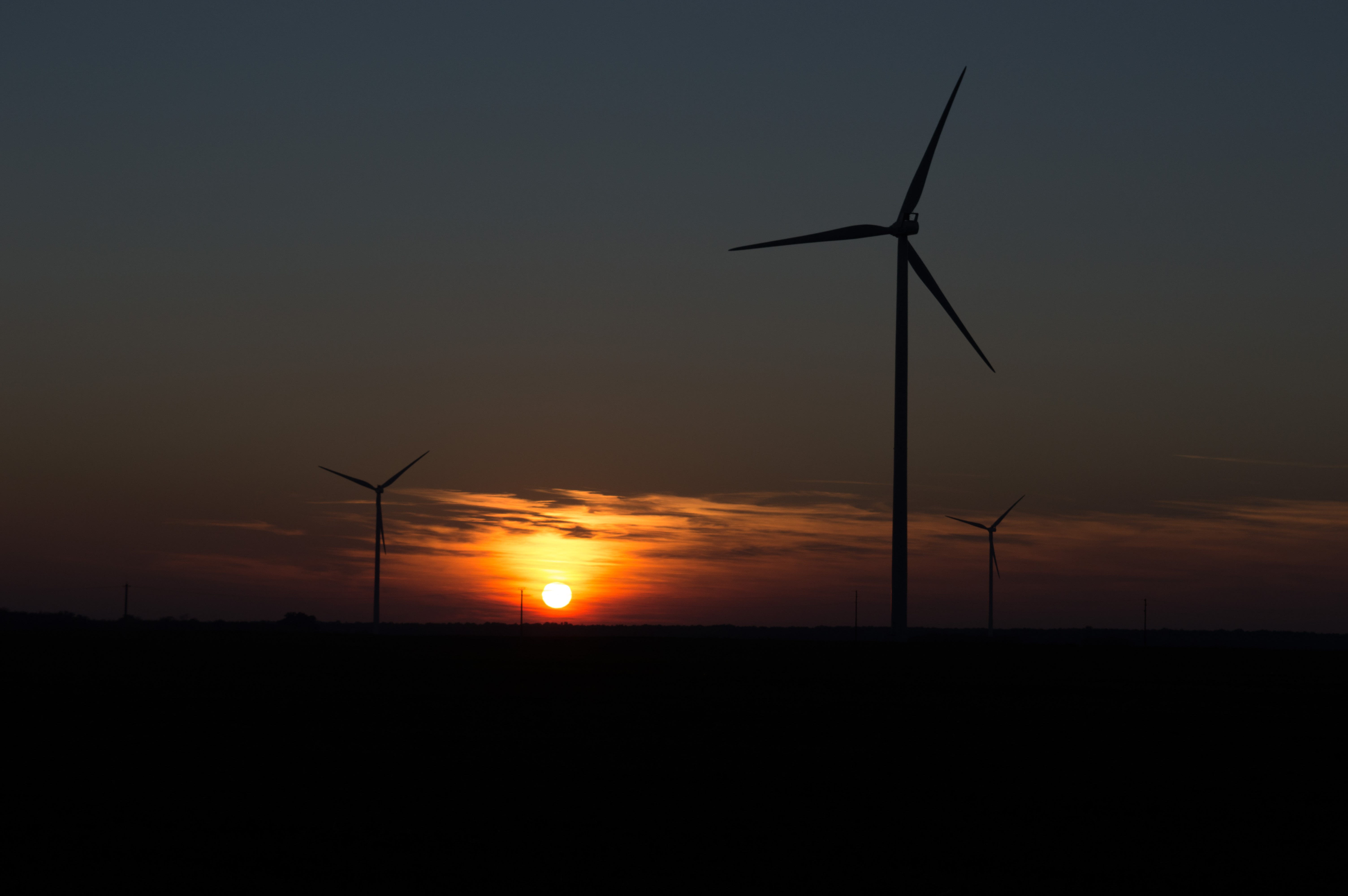 sunset, Romania, 5K, wind turbine, HD Wallpaper