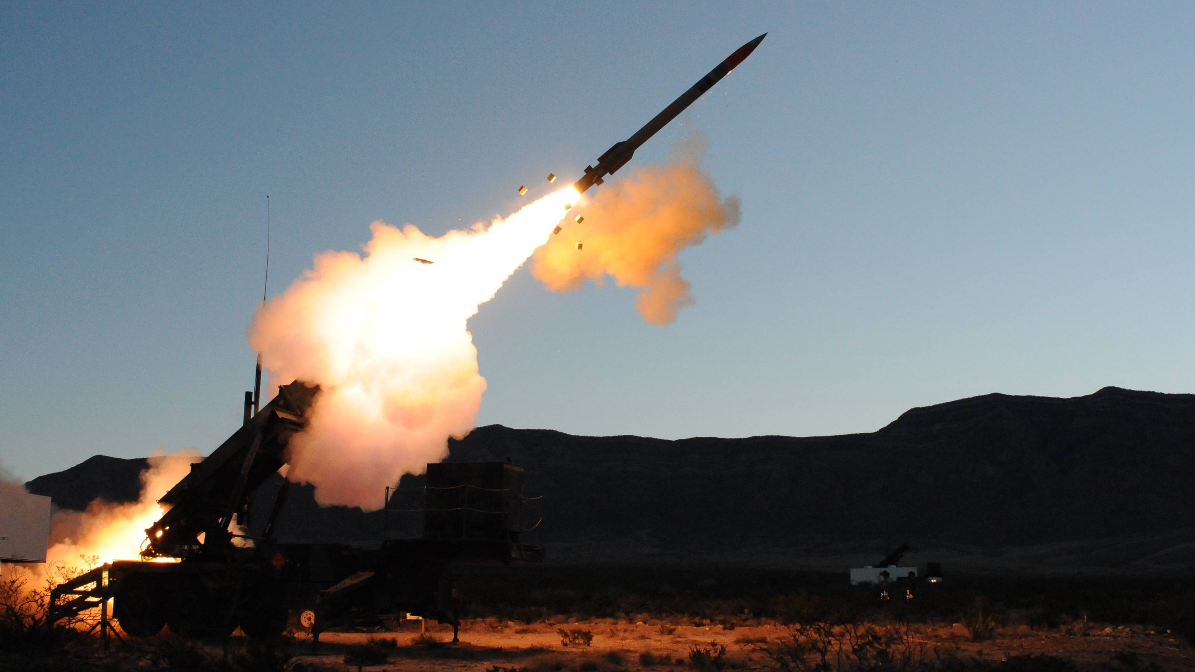 PAC-3, 4K, Patriot, Raytheon, missile system, MIM-104F, USA Army, MIM-104, SAM, missile firing, HD Wallpaper