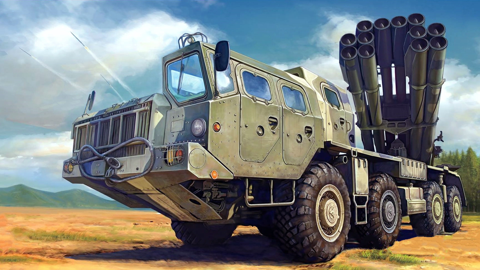 1080P, 9K58, Tornado, Russian jet system of volley fire, MLRS, 300 mm, HD Wallpaper