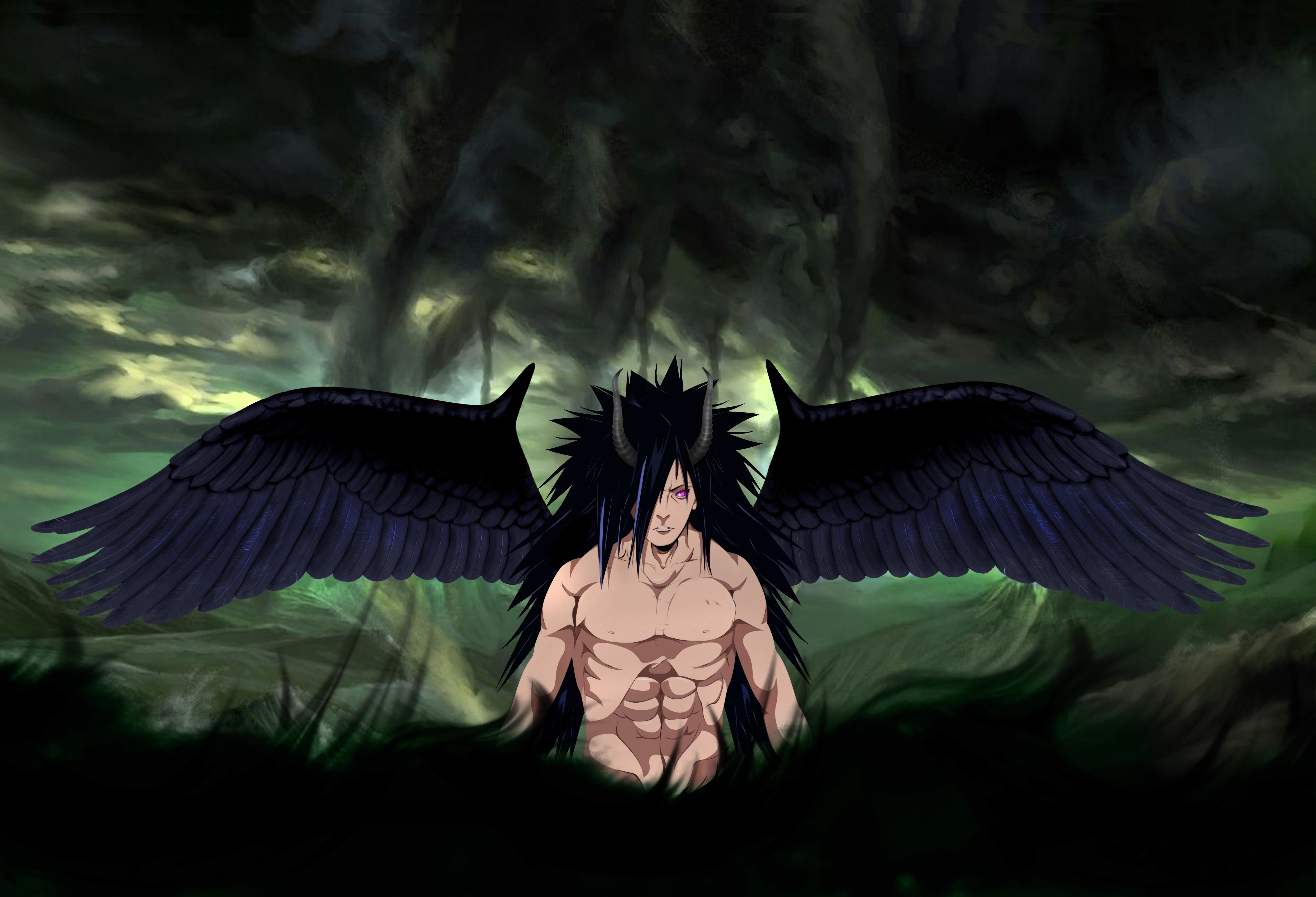 madara, war, uchiha, god, naruto, 5K, muscles, rinnegan, tornado, HD Wallpaper