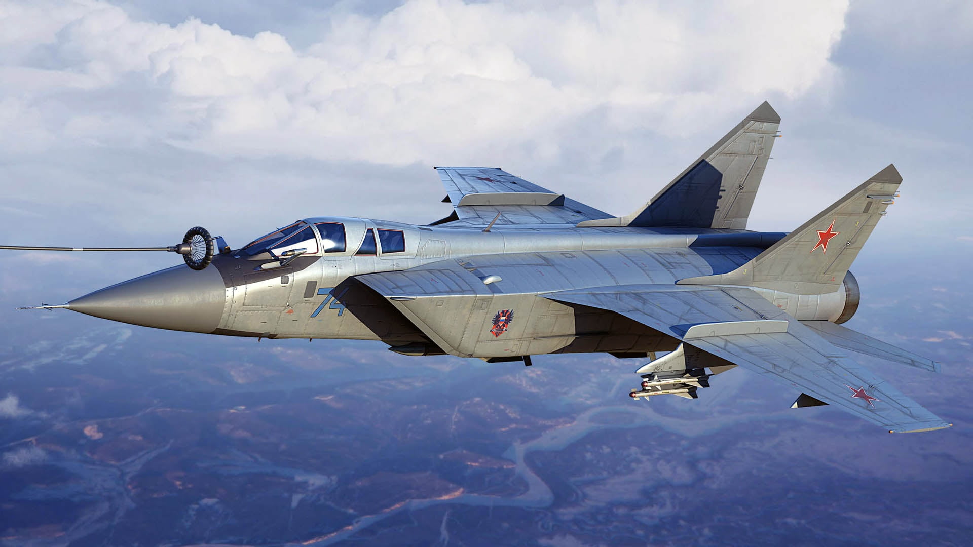Foxhound, The MiG-31B, OKB MiG, fighter-interceptor, double supersonic all-weather, 1080P, The production version of the MiG-31, is equipped with refueling, HD Wallpaper