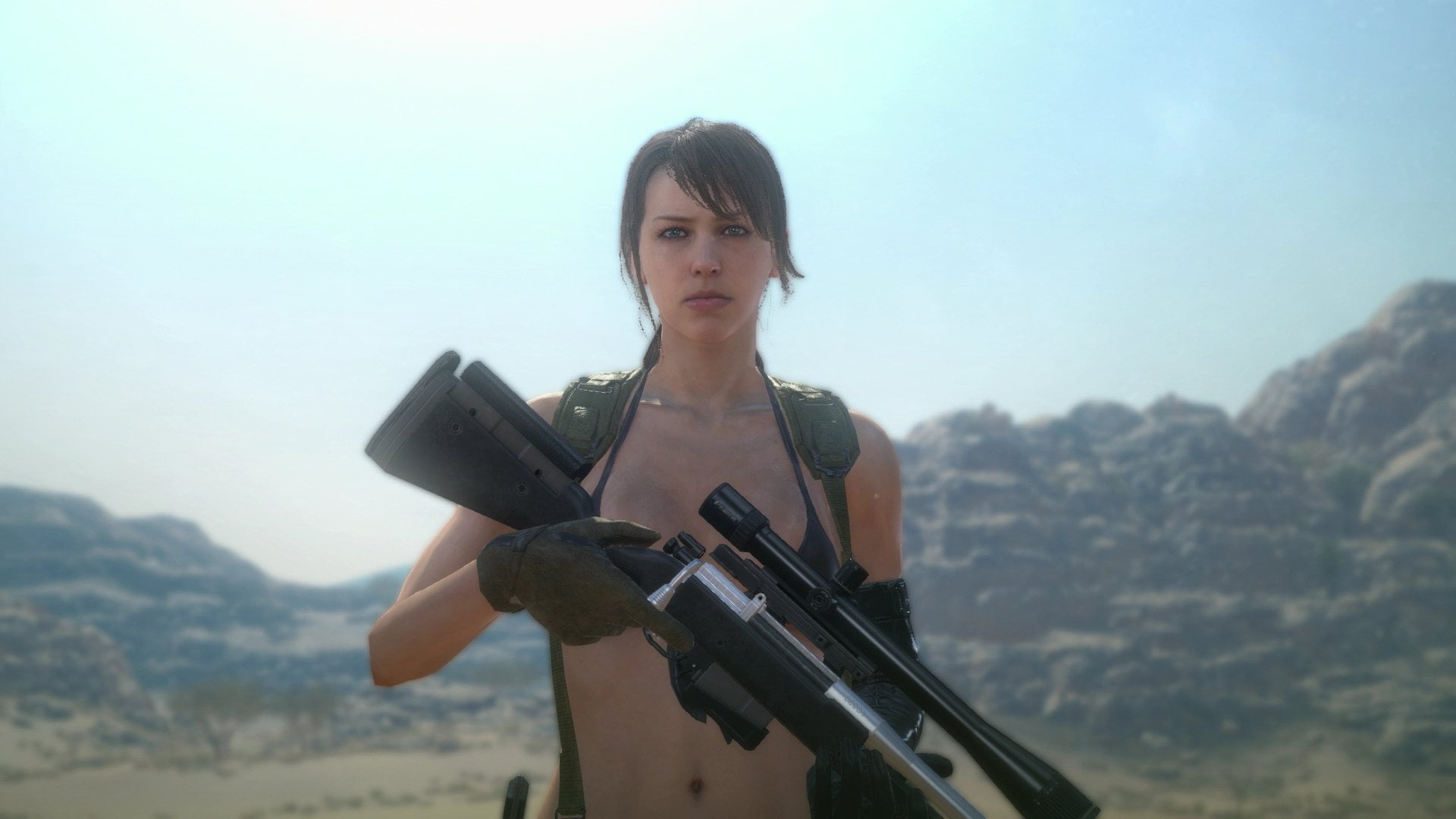 Metal Gear Solid V: The Phantom Pain, women, front view, lifestyles, one person, young women, leisure activity, day, Quiet (Metal Gear Solid), nature, weapon, HD Wallpaper