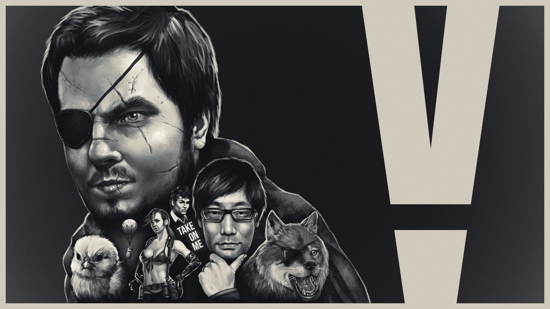 men, Quiet, metal gear, looking at camera, glasses, D.D., leisure activity, mad, front view, Metal Gear Solid 5: The Phantom Pain, Morten Harket, fan art, HD Wallpaper