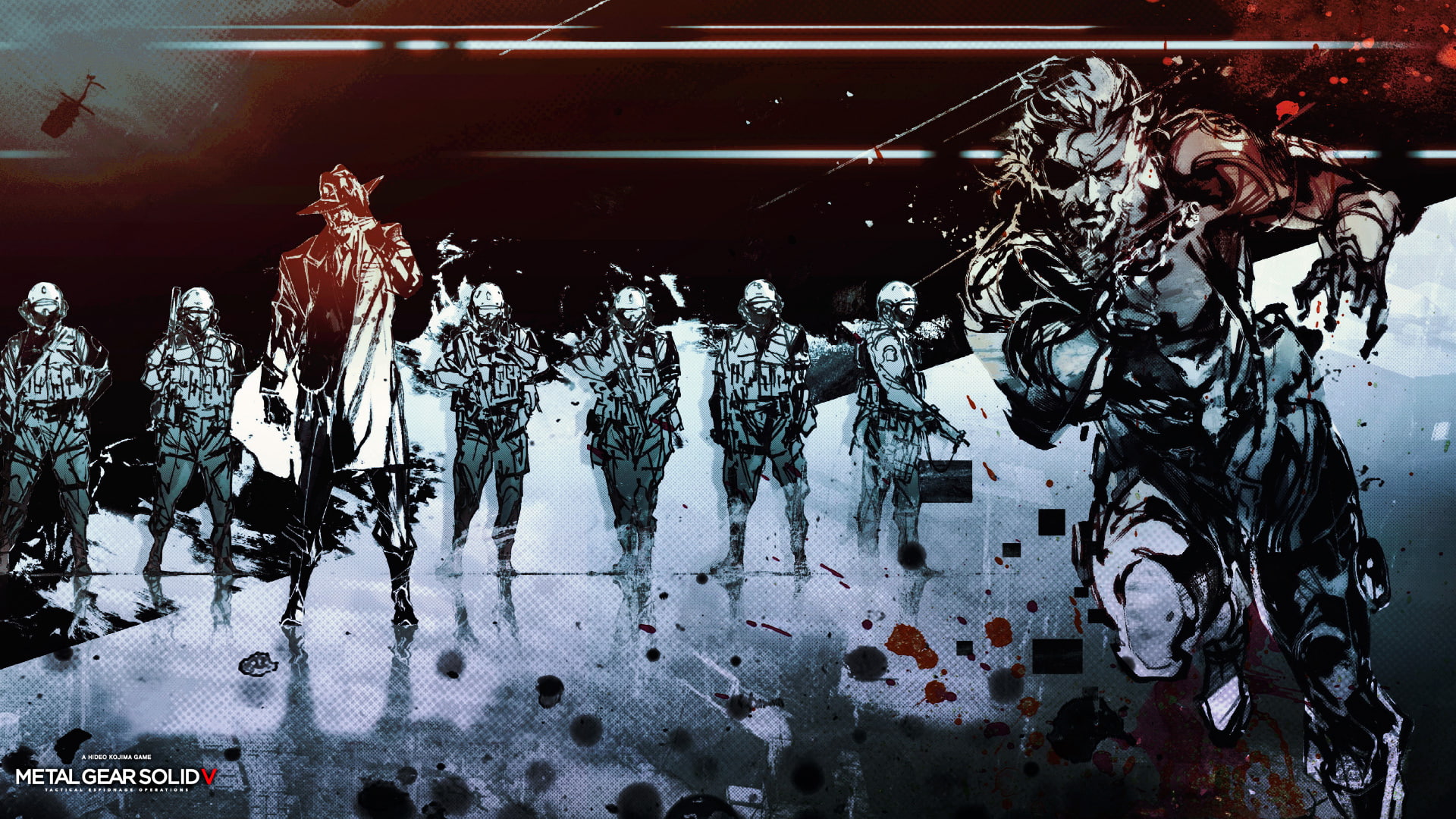Punished Snake, stealth action, Metal Gear Solid 5, Konami, Skull Face, Hideo Kojima, Yoji Shinkawa, Big Boss, The Phantom Pain, art, Ground Zeroes, 1080P, HD Wallpaper