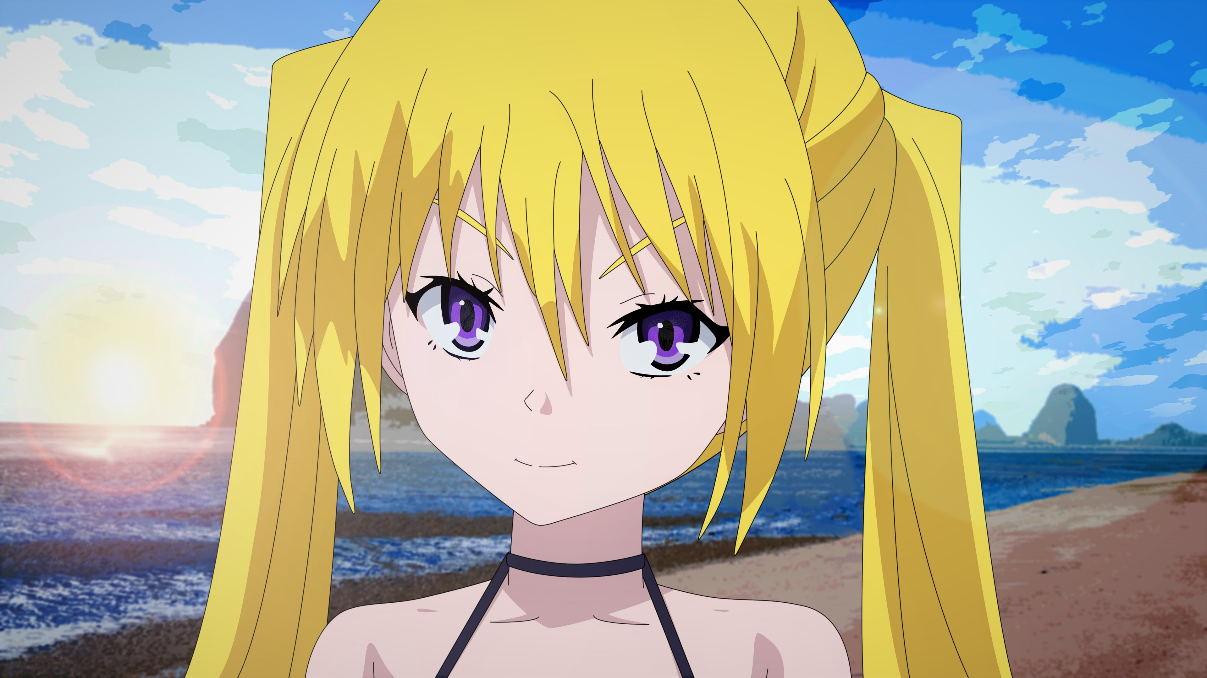 Beach, 4K, Trinity Seven, Anime, Lieselotte Sherlock, HD Wallpaper