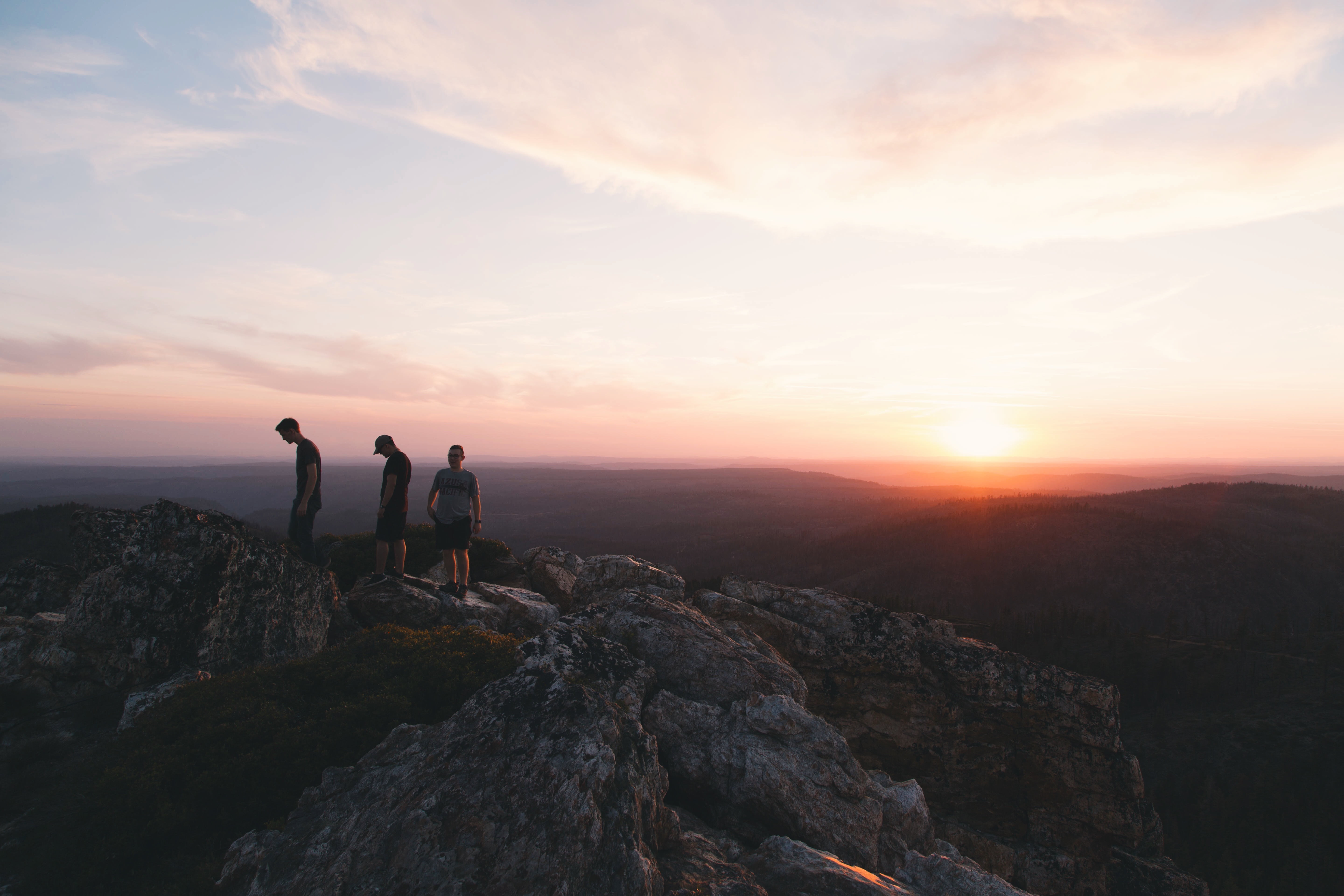 rocky, outdoor, travel, adventure, highland, non-urban scene, leisure activity, men, positive emotion, standing, rock - object, hill, tranquility, 5K, HD Wallpaper