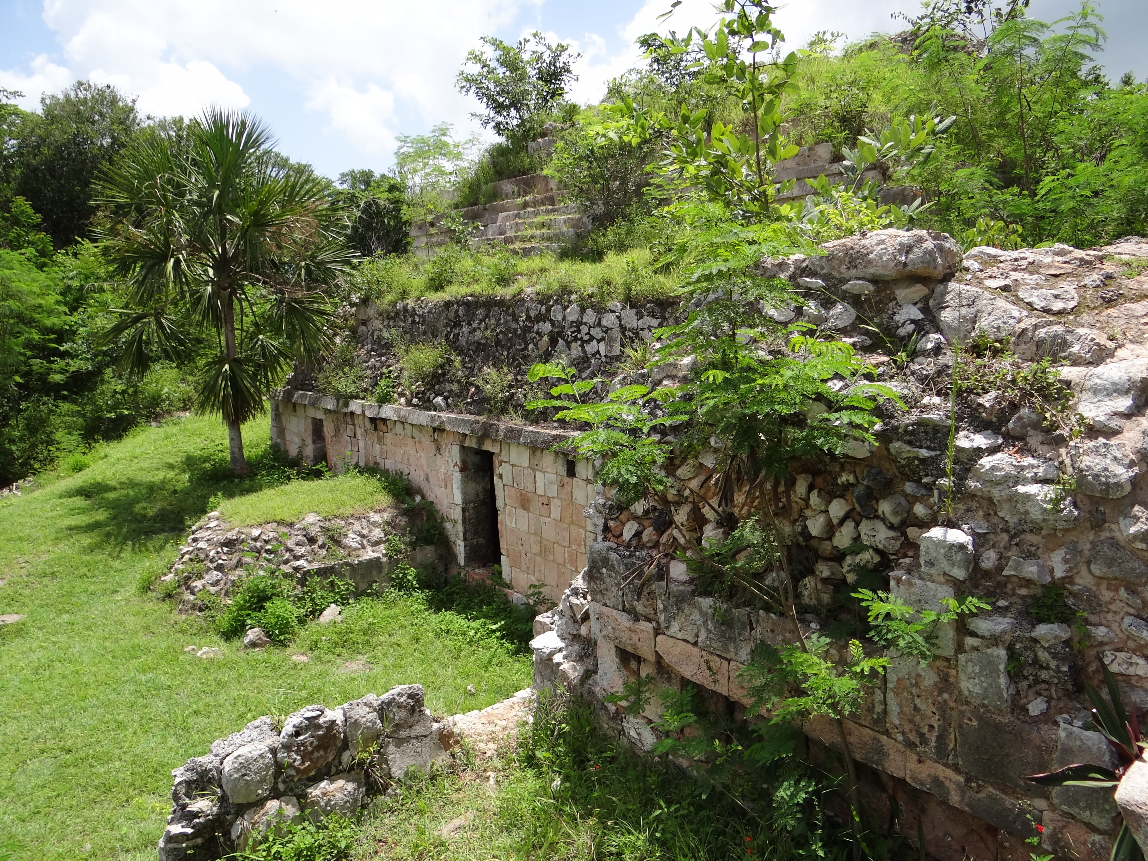 solid, ruin, land, water, mayan, mexican, day, stone wall, sky, bridge, culture, outdoors, connection, 4K, mexico, no people, civilization, tranquility, HD Wallpaper