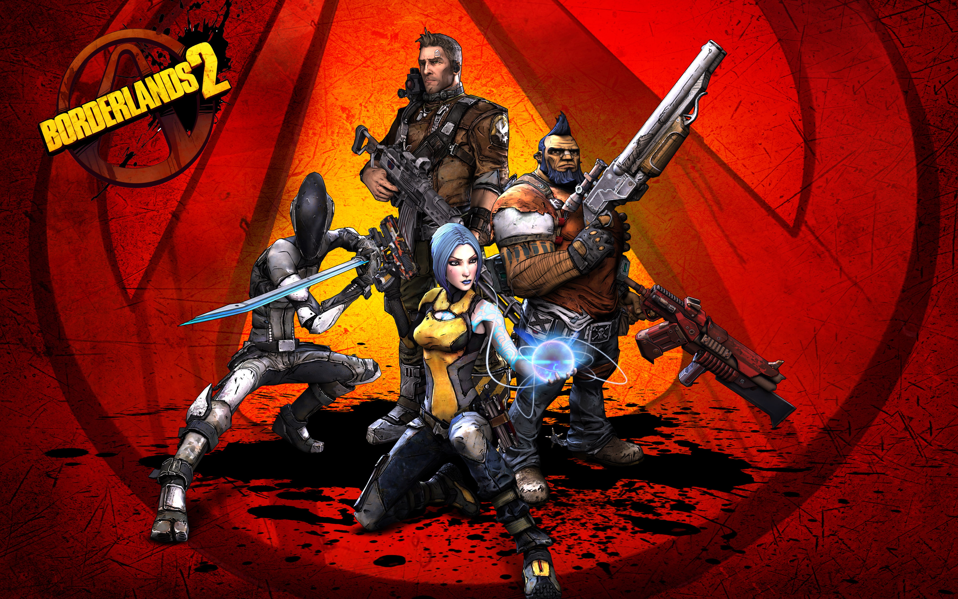 Salvador, Borderlands 2, 4K, Gunzerker, Maya, Zero, Akston, HD Wallpaper