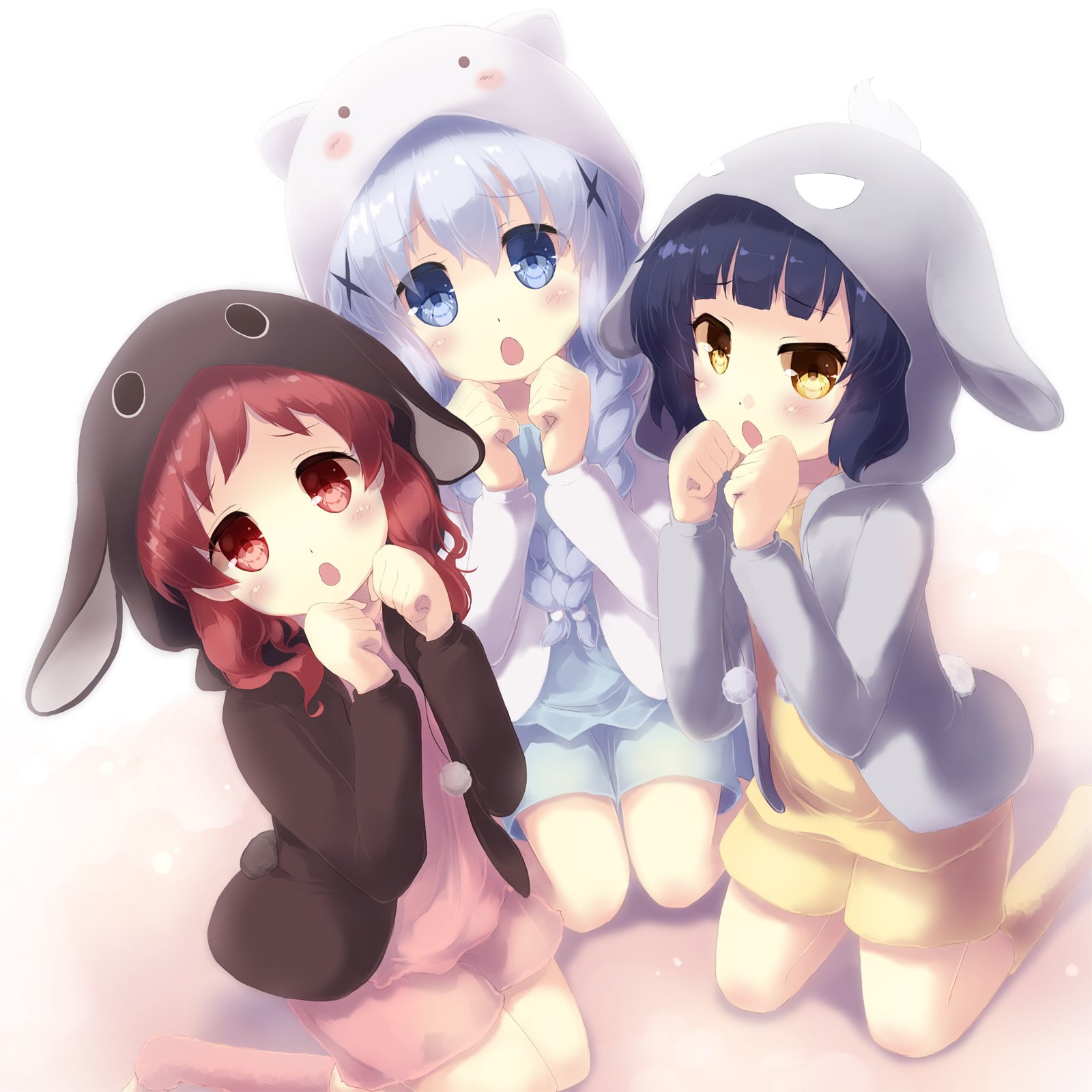 maya, megumi, desu, wild, kafuu, jouga, usagi, 720P, natsu, chino, geese, gochuumon, Phone HD Wallpaper