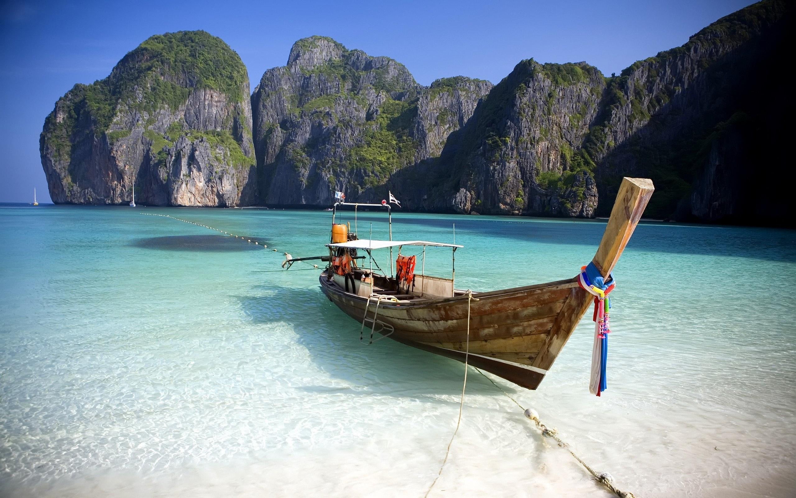 phi, beach, nature, island, 2K, HD Wallpaper