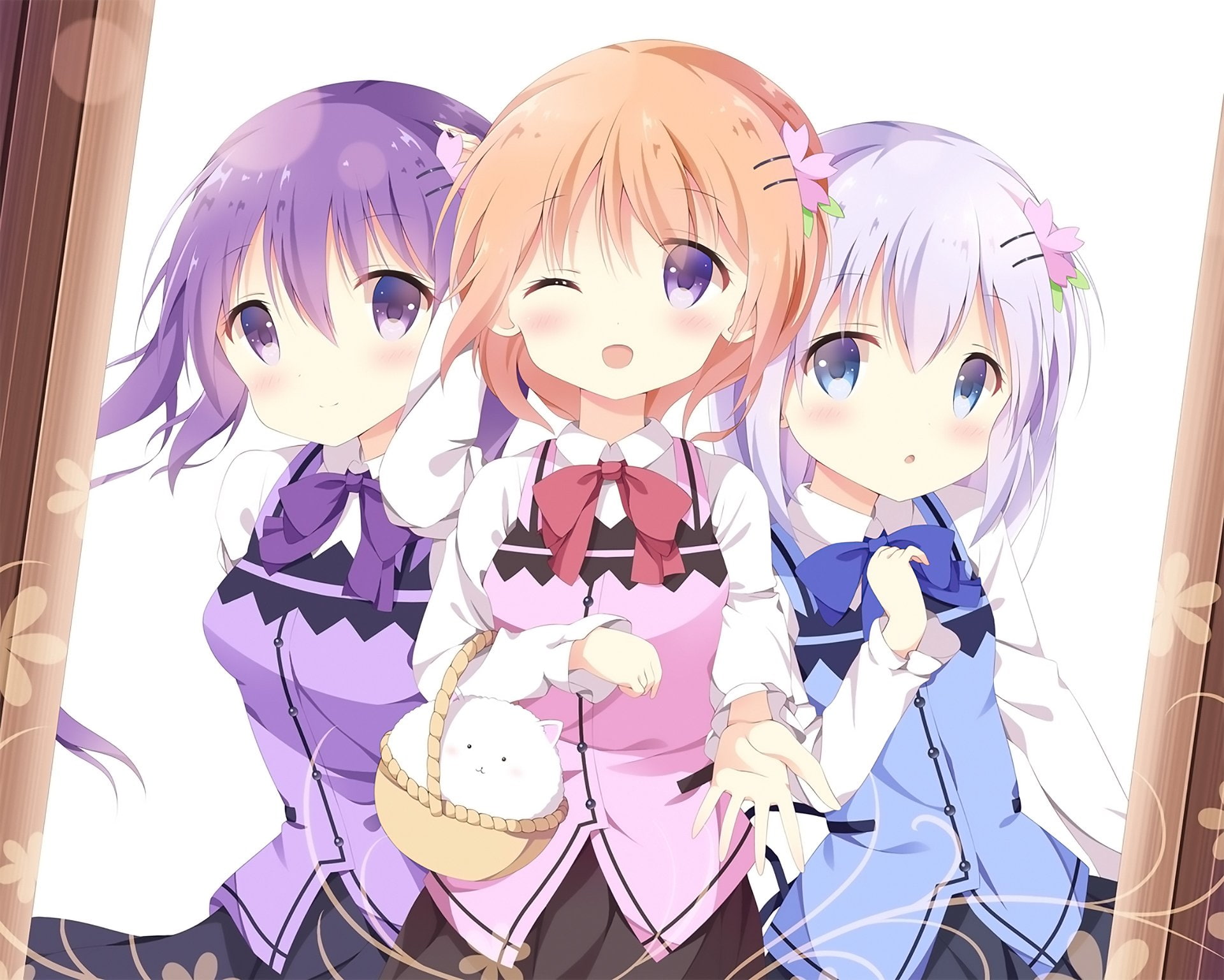 Chino Kafū, Anime, 1080P, Is the Order a Rabbit?, Rize Tedeza, Tippy (Is The Order A Rabbit?), Kokoa Hoto, HD Wallpaper